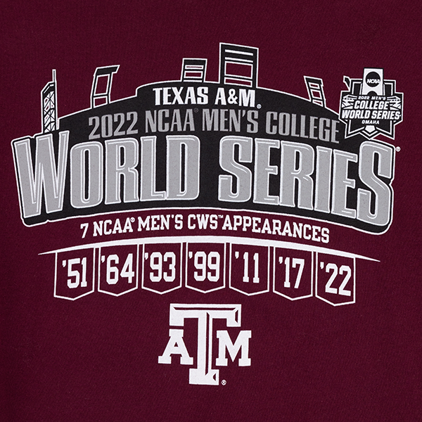 Texas A&M 2022 World Series Appearances T-Shirt