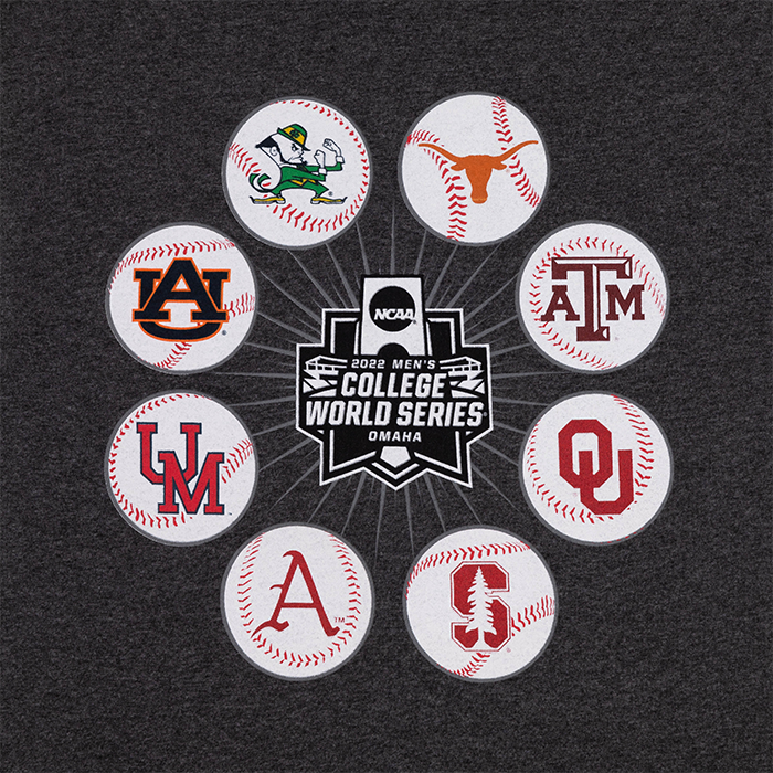 CWS 22 Team Baseballs T-Shirt