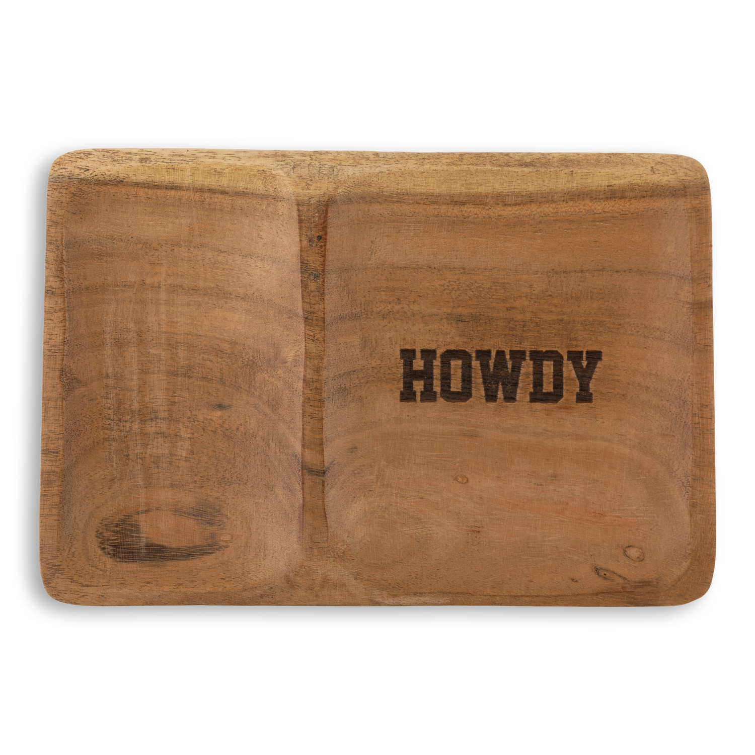 Howdy Etched Wood Valet Tray