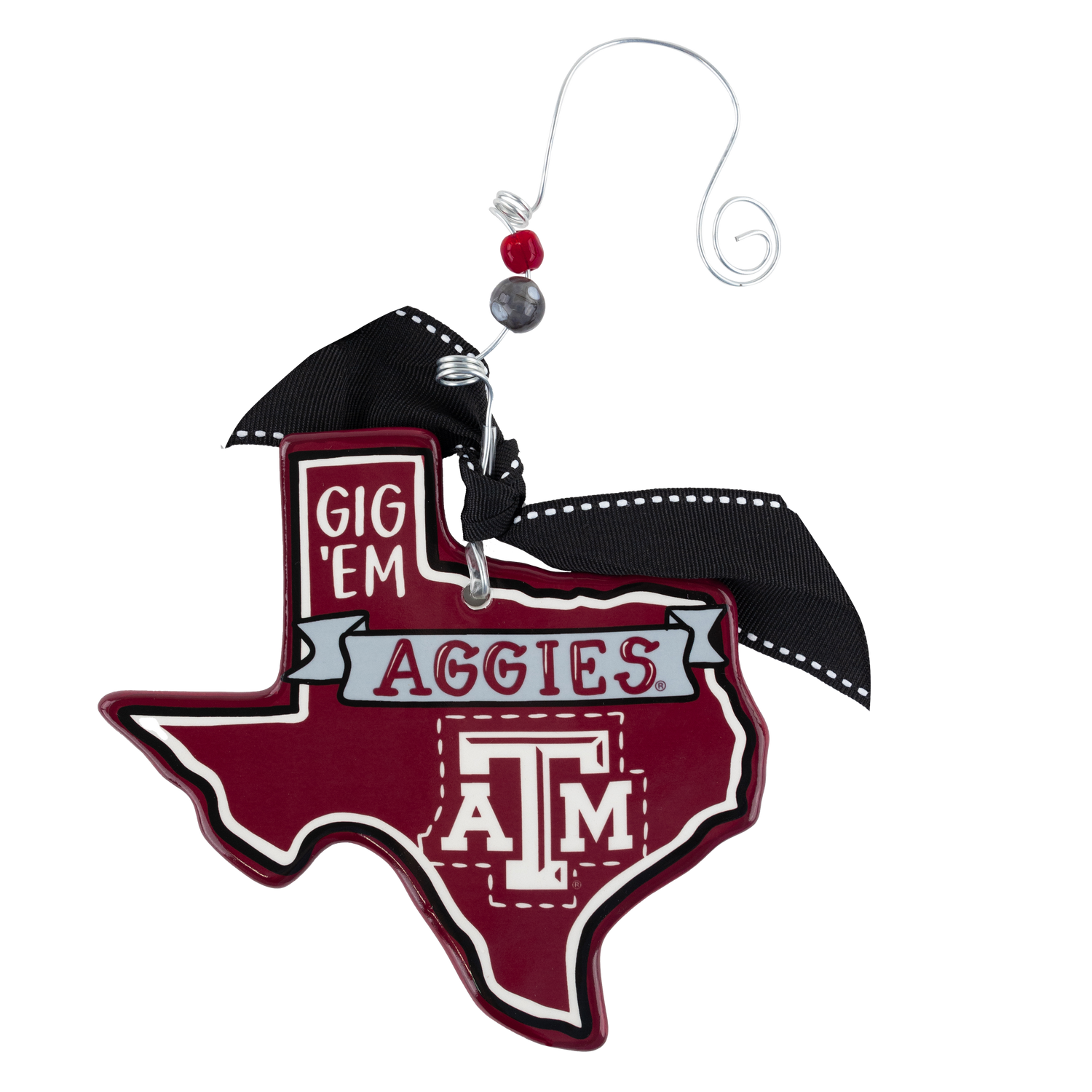 Texas A&M Let's Go Flat Ornament