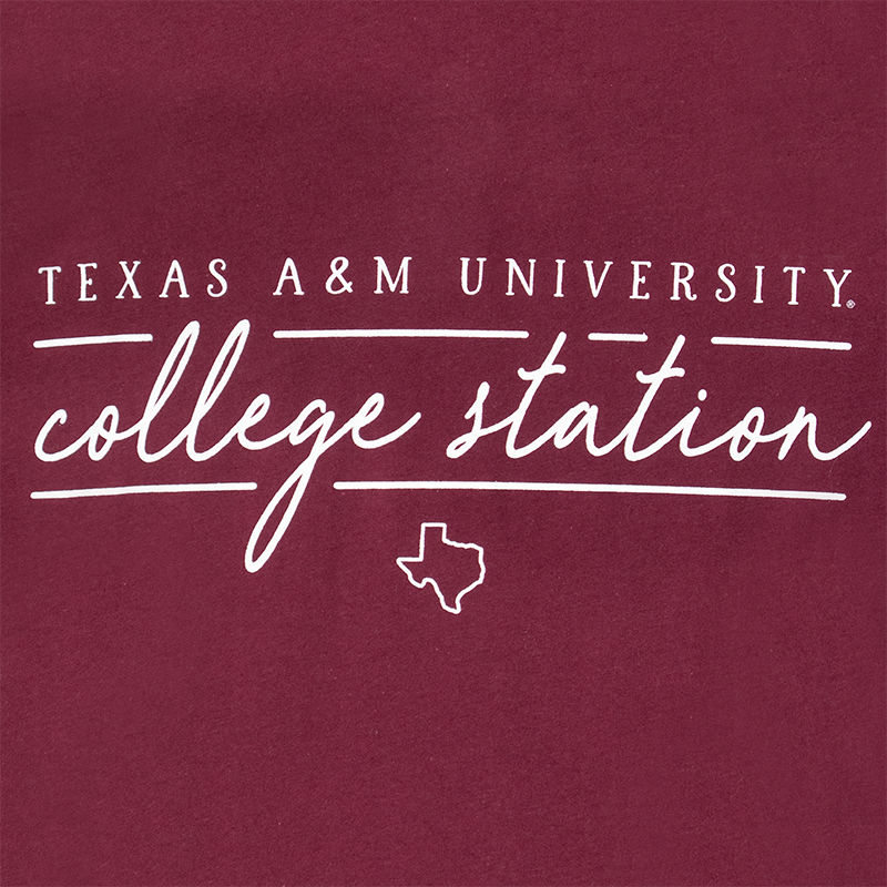 Texas A&M Cursive College Station - Maroon