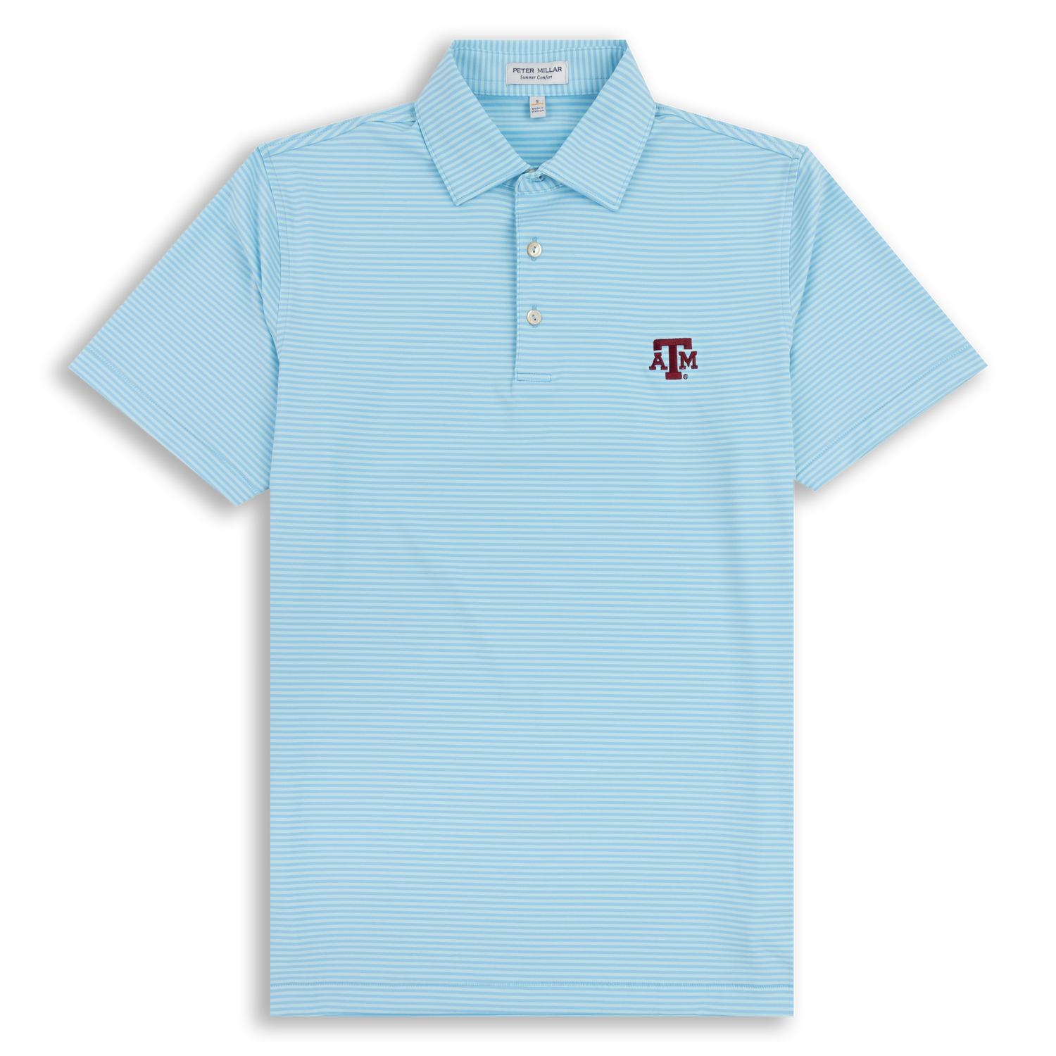 Texas A&M Peter Millar Seaport Blue Hales Performance Polo