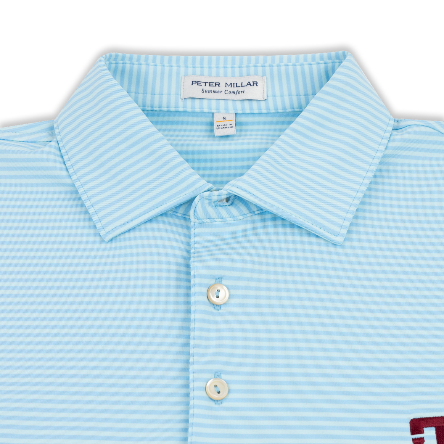 Texas A&M Peter Millar Seaport Blue Hales Performance Polo