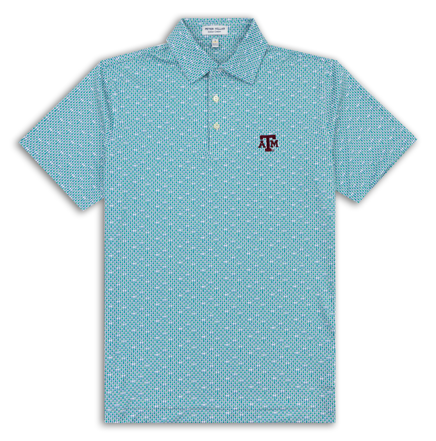 Texas A&M Peter Millar The Man's Manhattan Performance Jersey Polo
