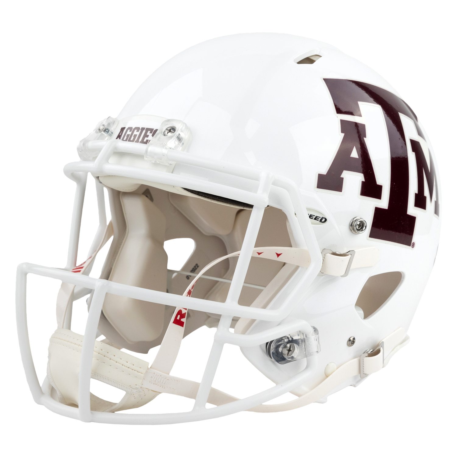 Texas A&M Riddell Speed Authentic White Football Helmet