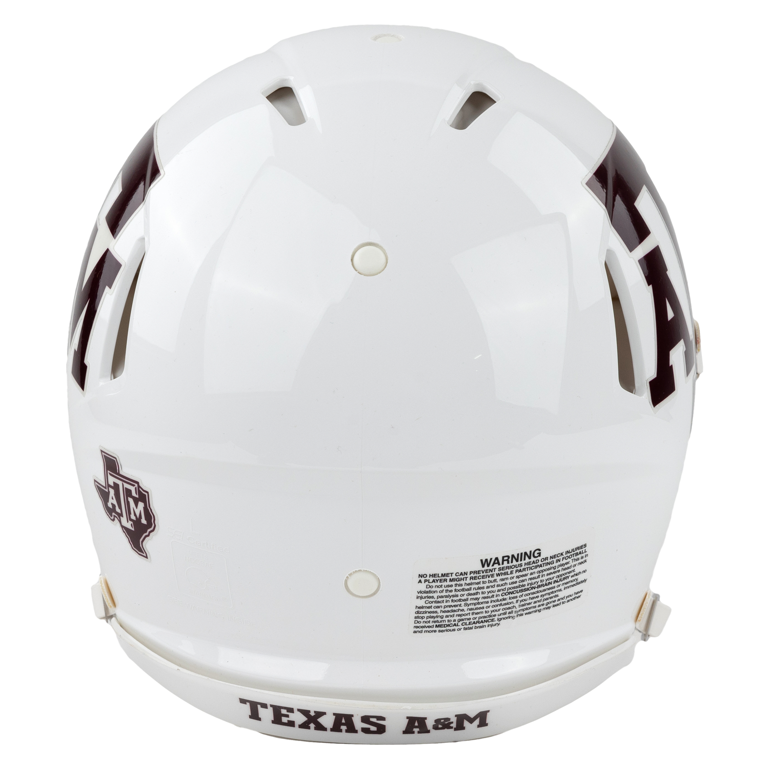 Texas A&M Riddell Speed Authentic White Football Helmet