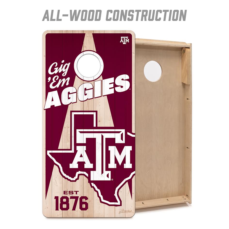 Texas A&M 2' x 4' All-Wood Cornhole