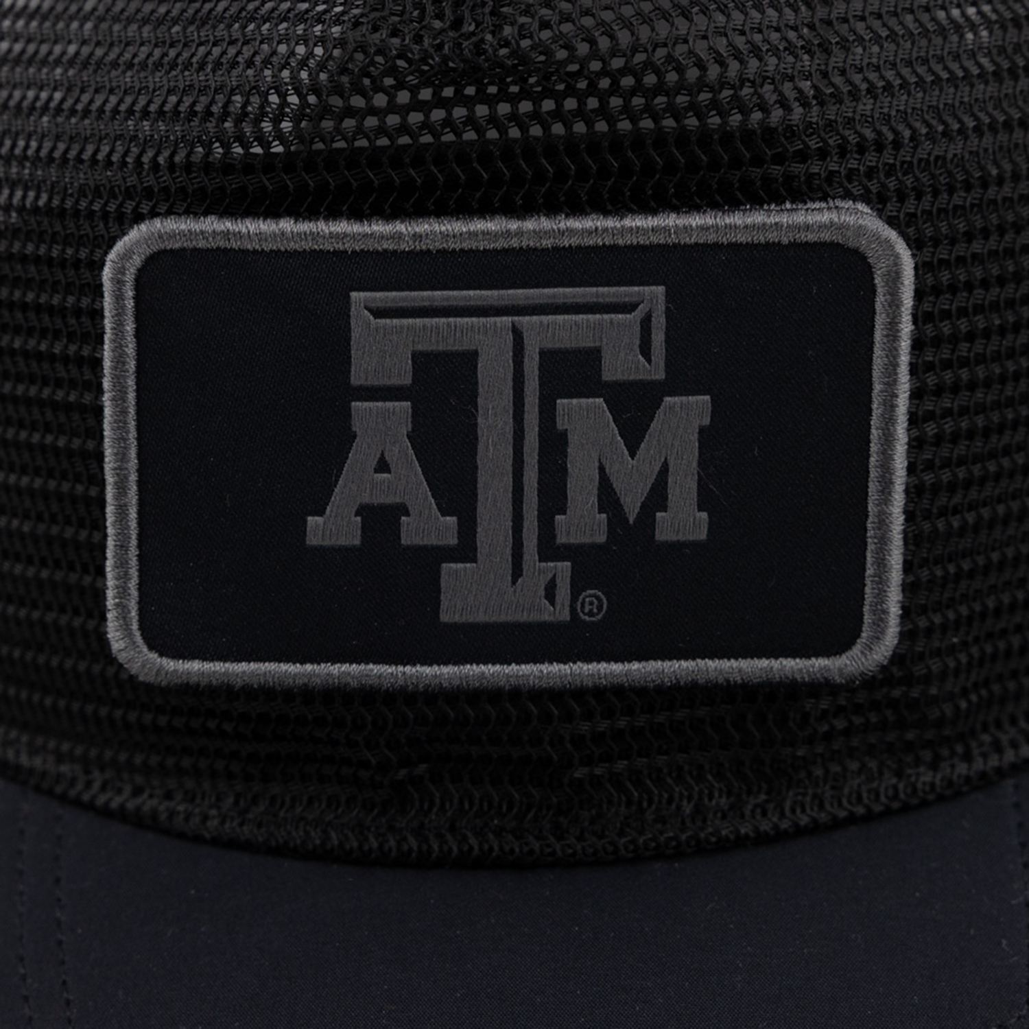 Texas A&M Adidas Mesh Velcro Patch Trucker - Black