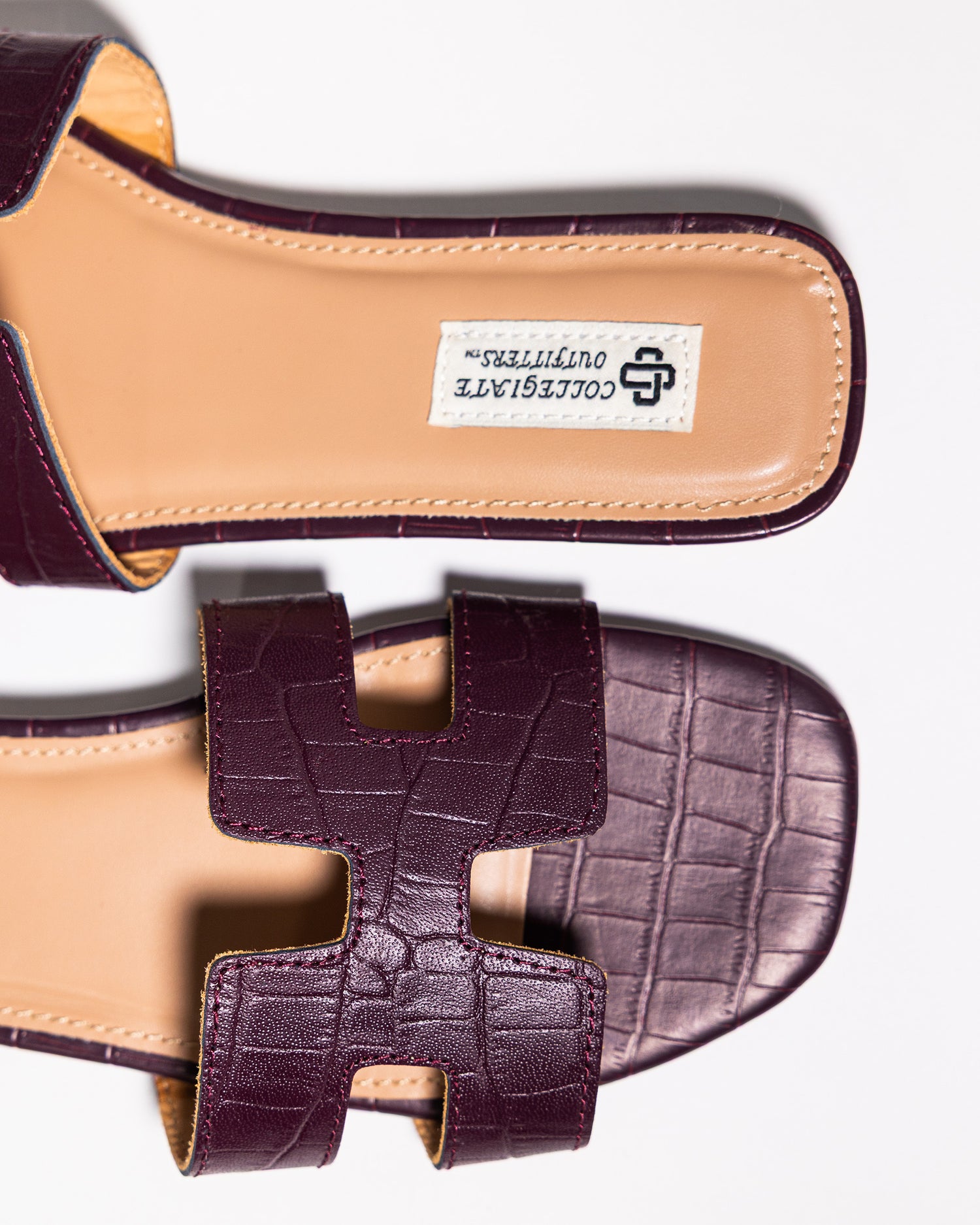 Collegiate Outfitters Maroon Croc H Slide