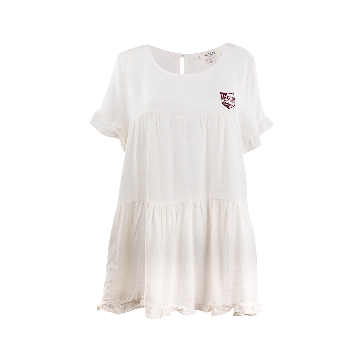 White tunic with a small logo