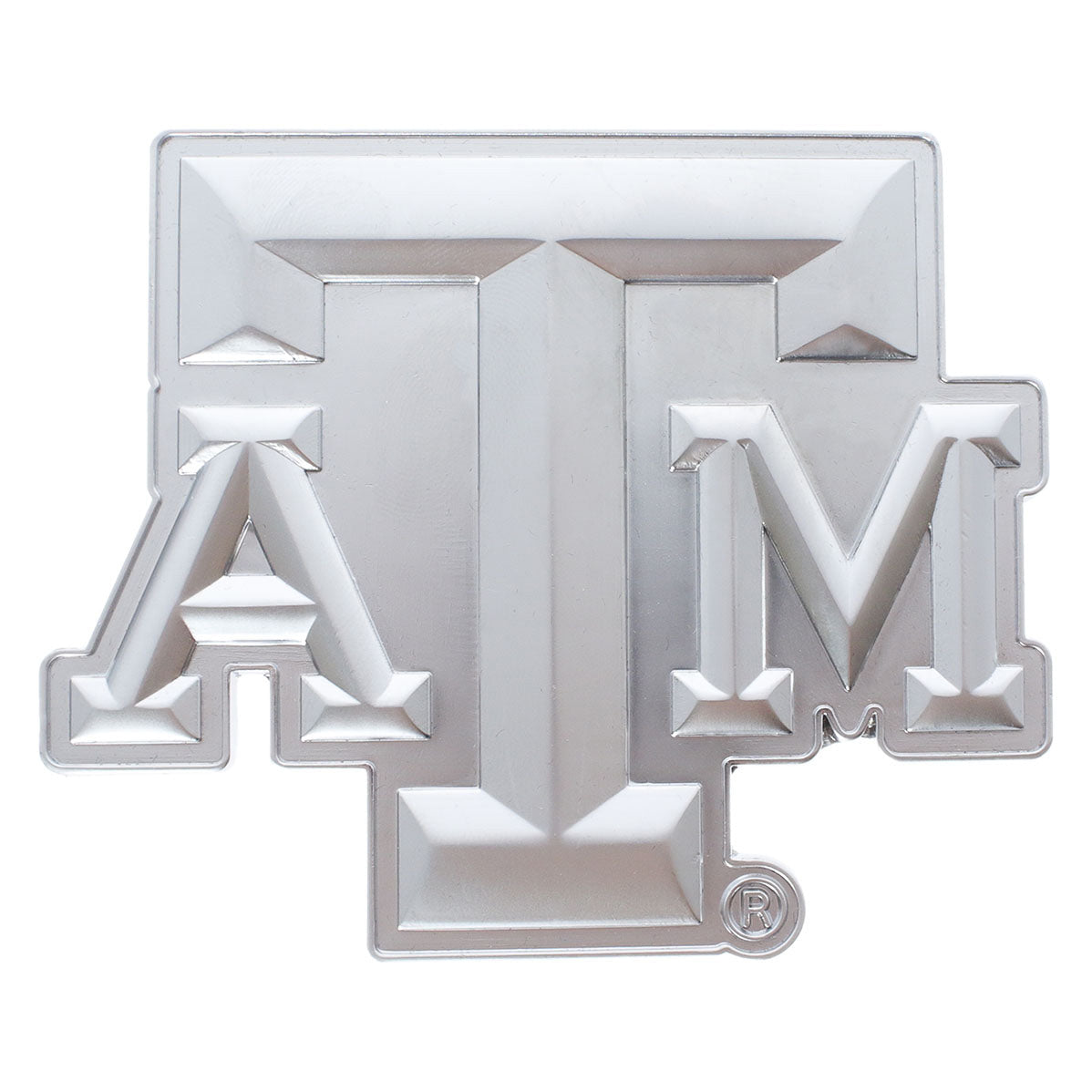 Texas A&M Matte Silver Block Emblem