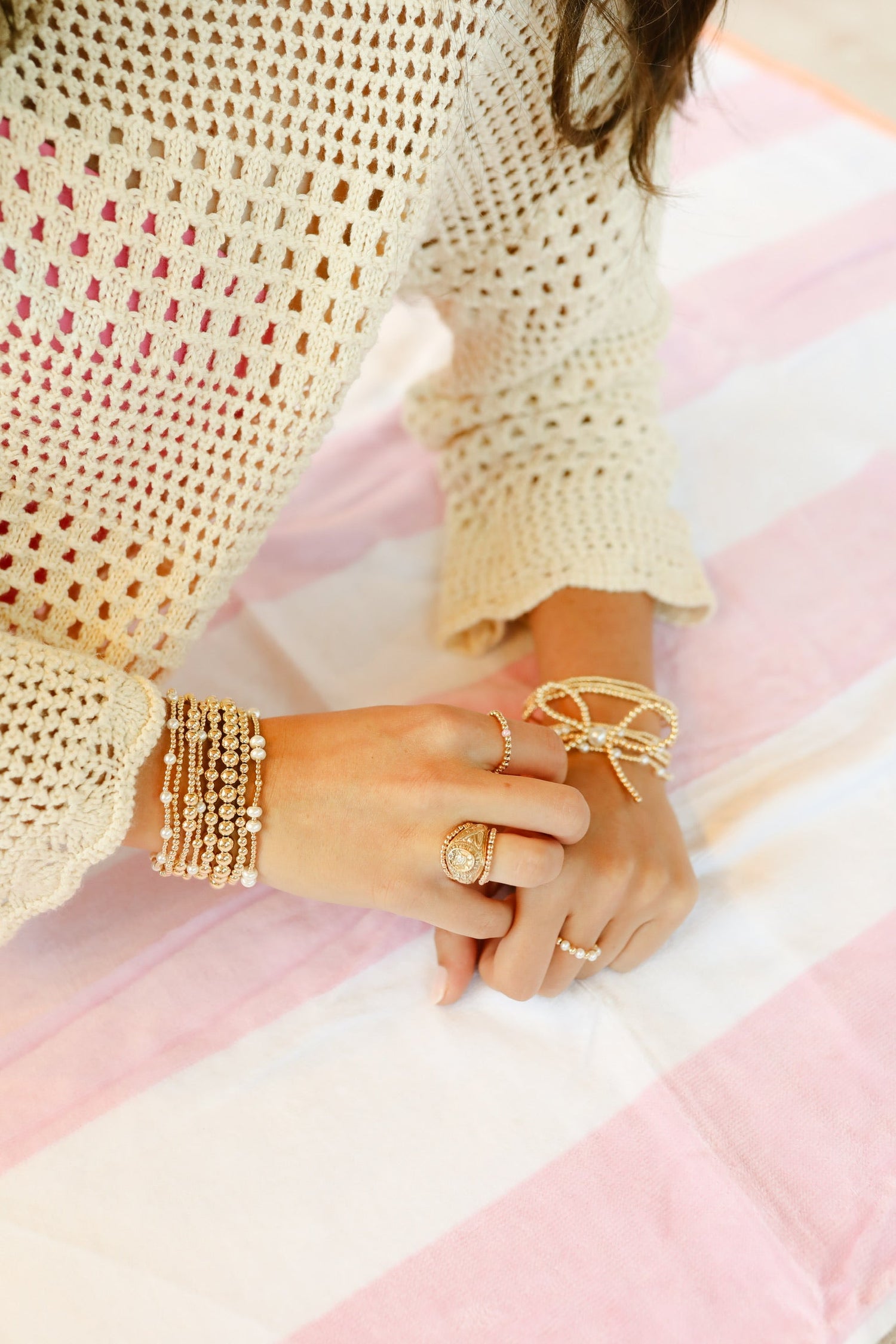 Beaded Blondes Pearl June Bracelet