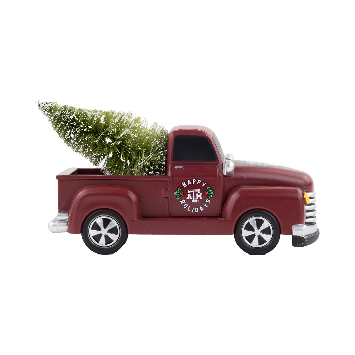 Texas A&M Light Up Holiday Rally Truck Figurine - Maroon