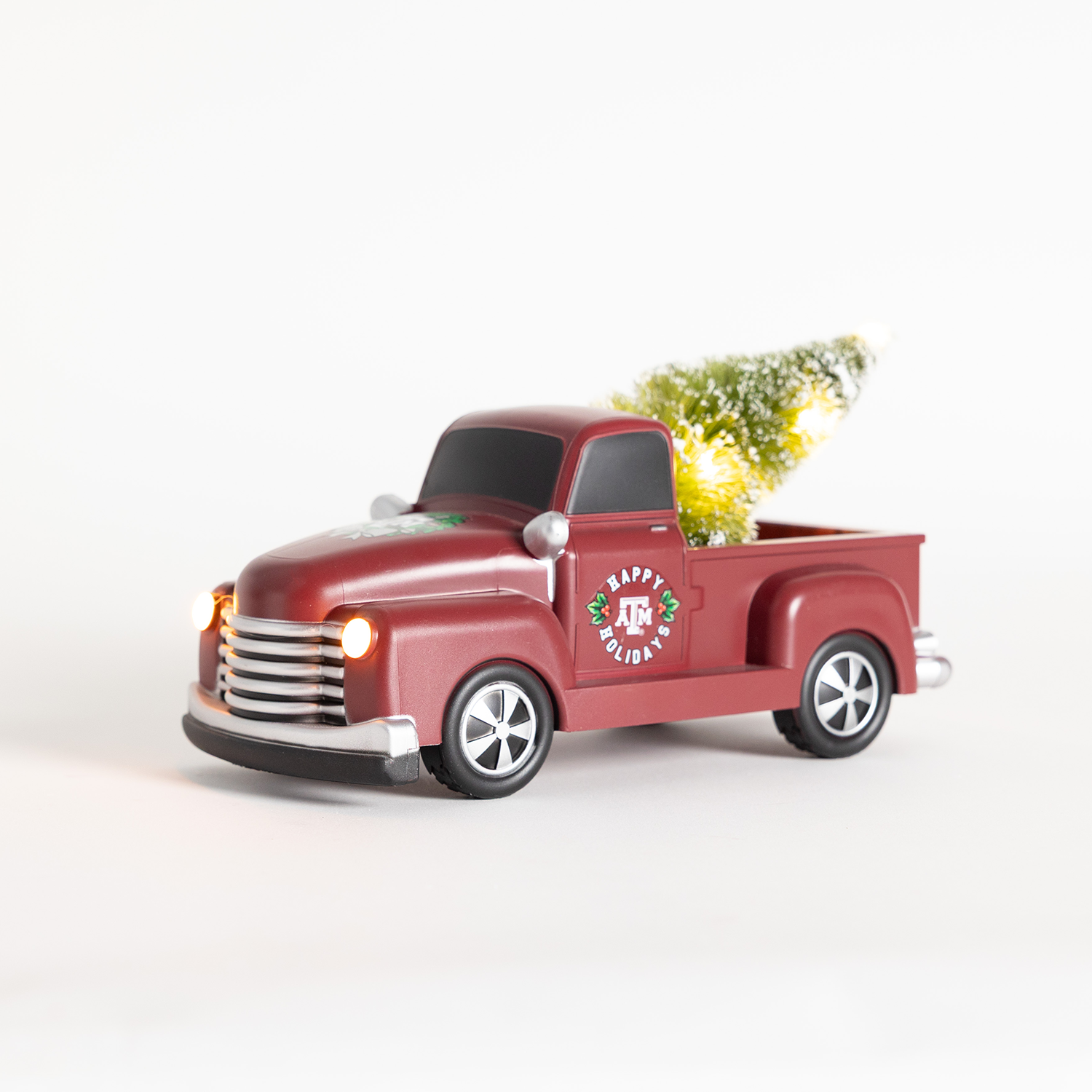 Texas A&M Light Up Holiday Rally Truck Figurine - Maroon