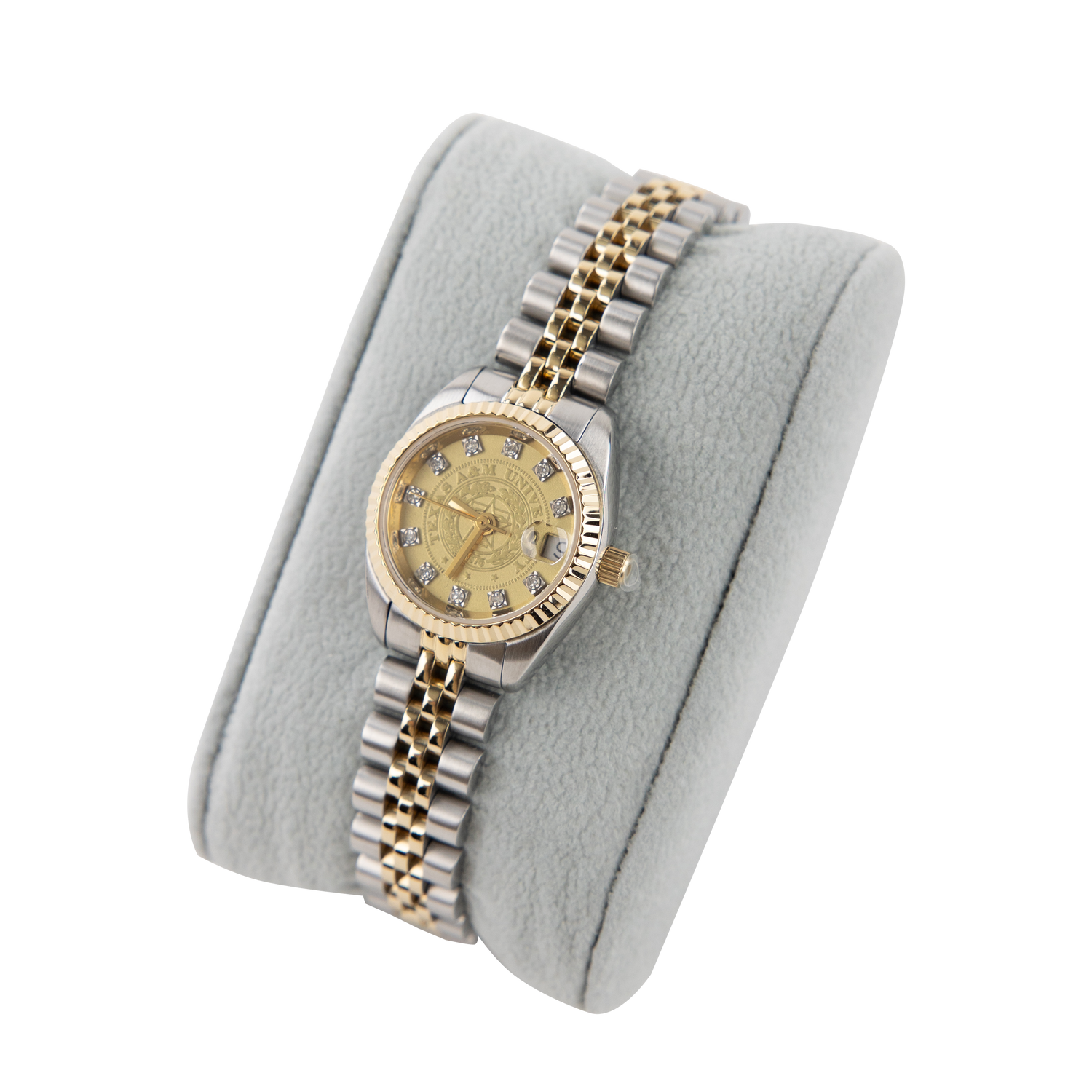 Texas A&M Belair Ladies Two Tone Diamond Watch