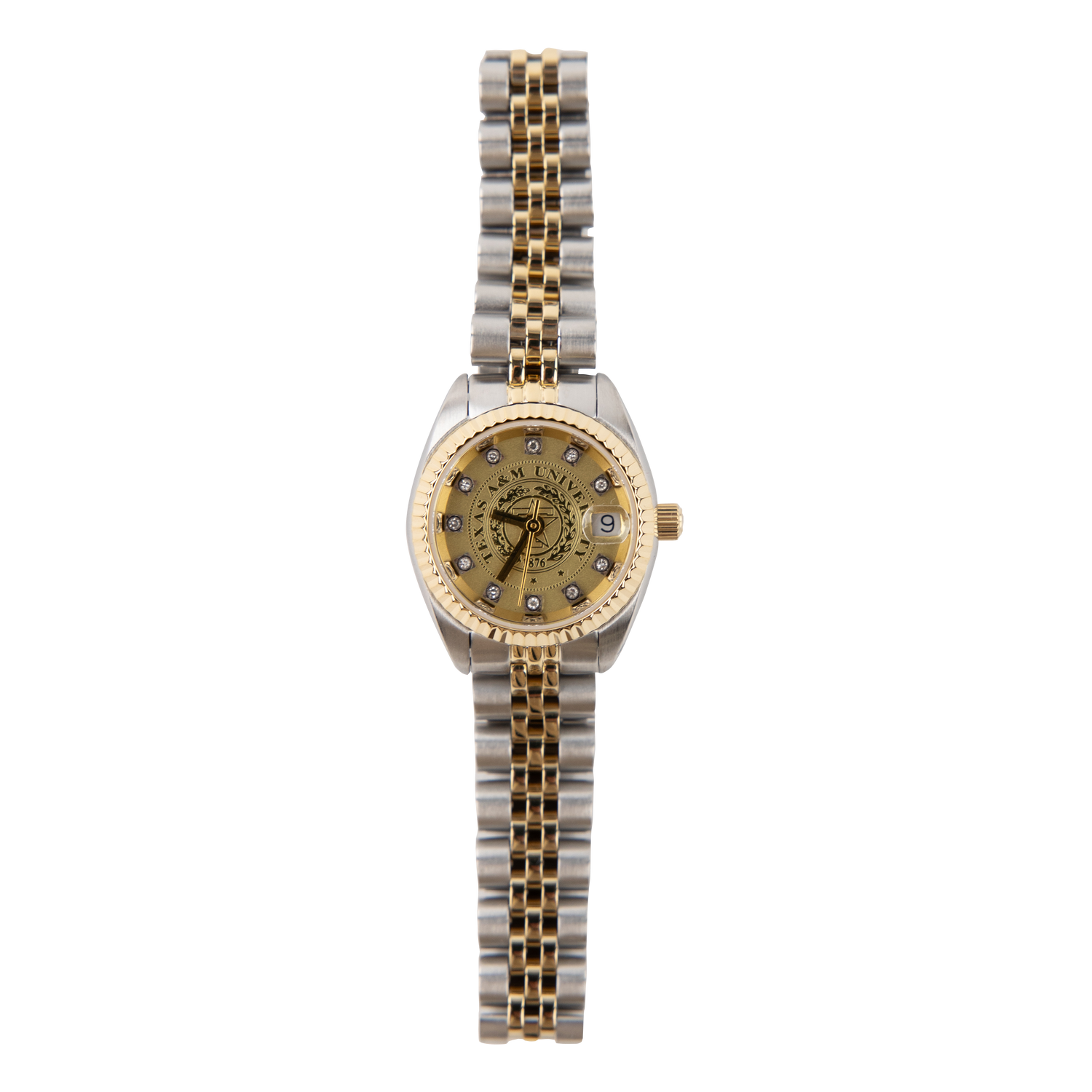 Texas A&M Belair Ladies Two Tone Diamond Watch