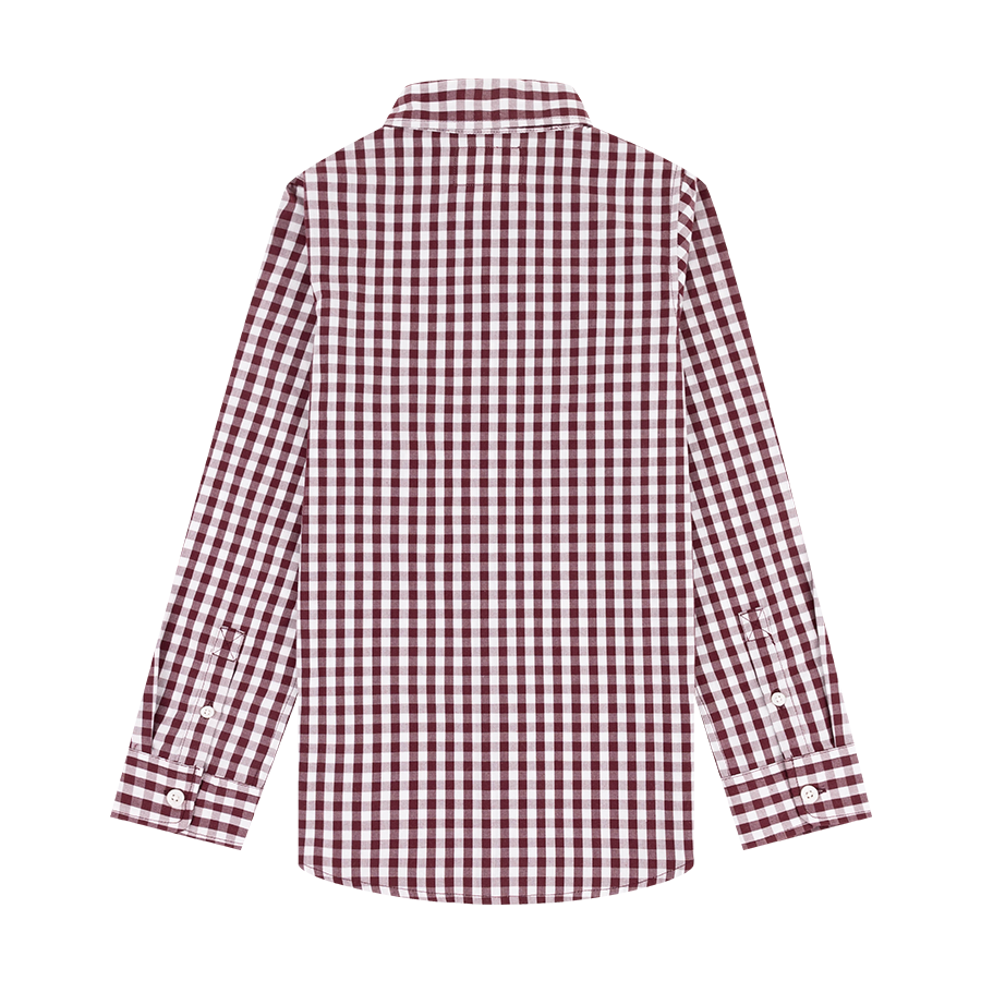 Texas A&M Garb Youth Gingham Button Down - Maroon