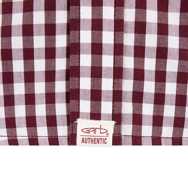 Texas A&M Garb Youth Gingham Button Down - Maroon