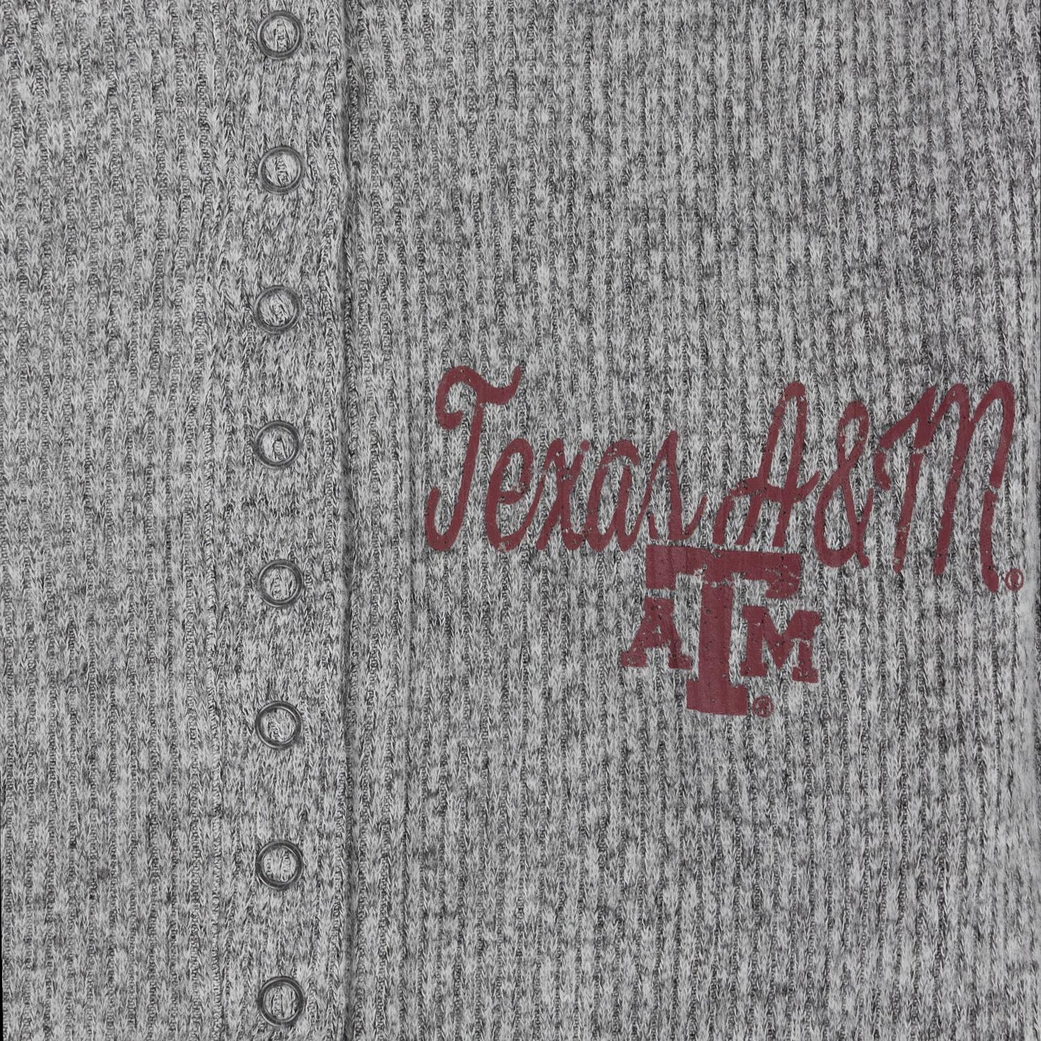 Texas A&M Gray Long Sleeve Button Top