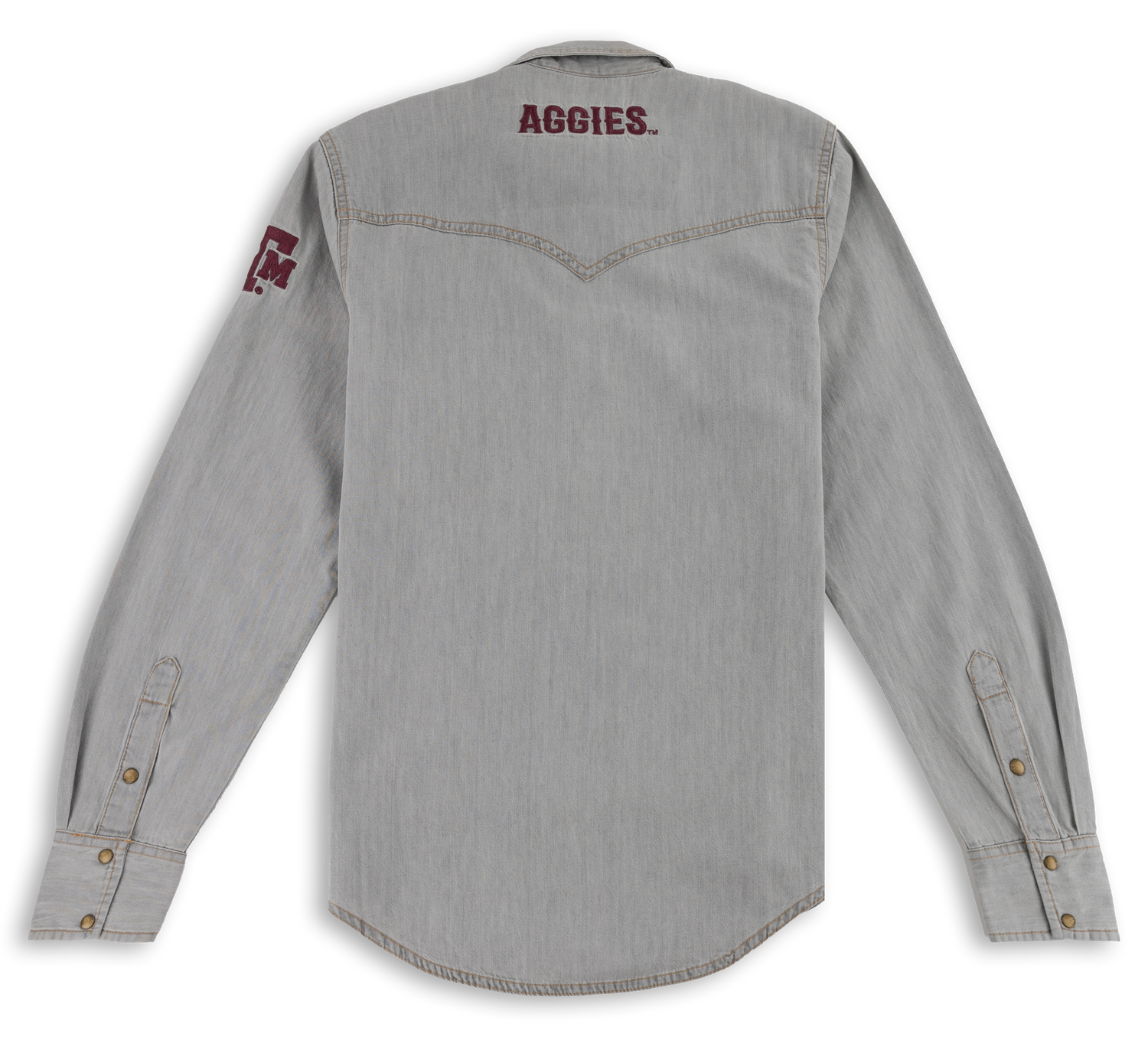 Texas A&M Wrangler Cowboy Cut Western Long Sleeve Shirt