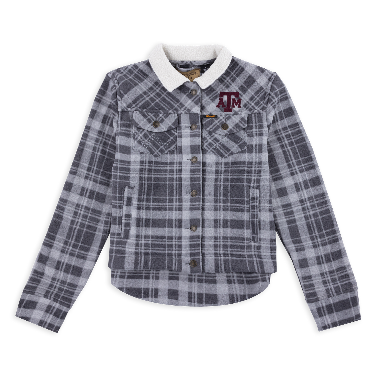 Texas A&M Wrangler Plaid Polar Fleece Jacket