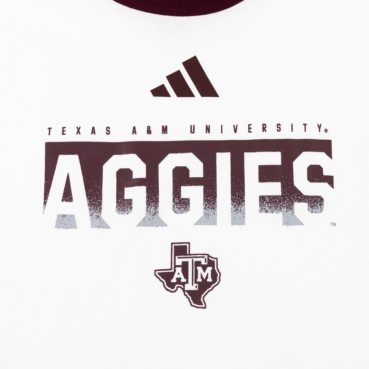 Texas A&M Aggies Adidas 3 Stripe Crop Top