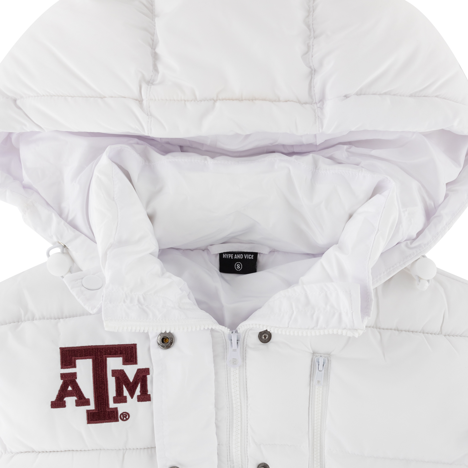 Texas A&M White Puffer Jacket