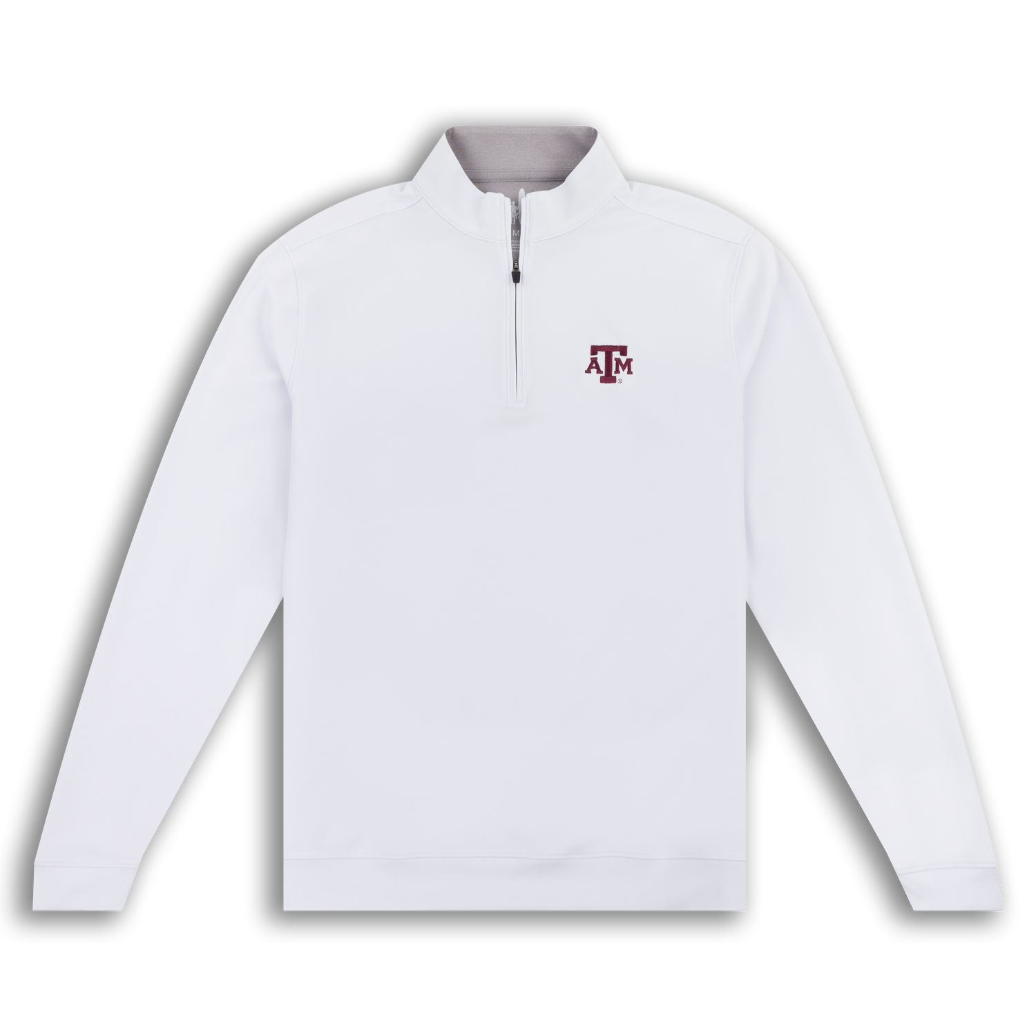 Texas A&M Johnnie-O Diaz White Quarter Zip Long Sleeve