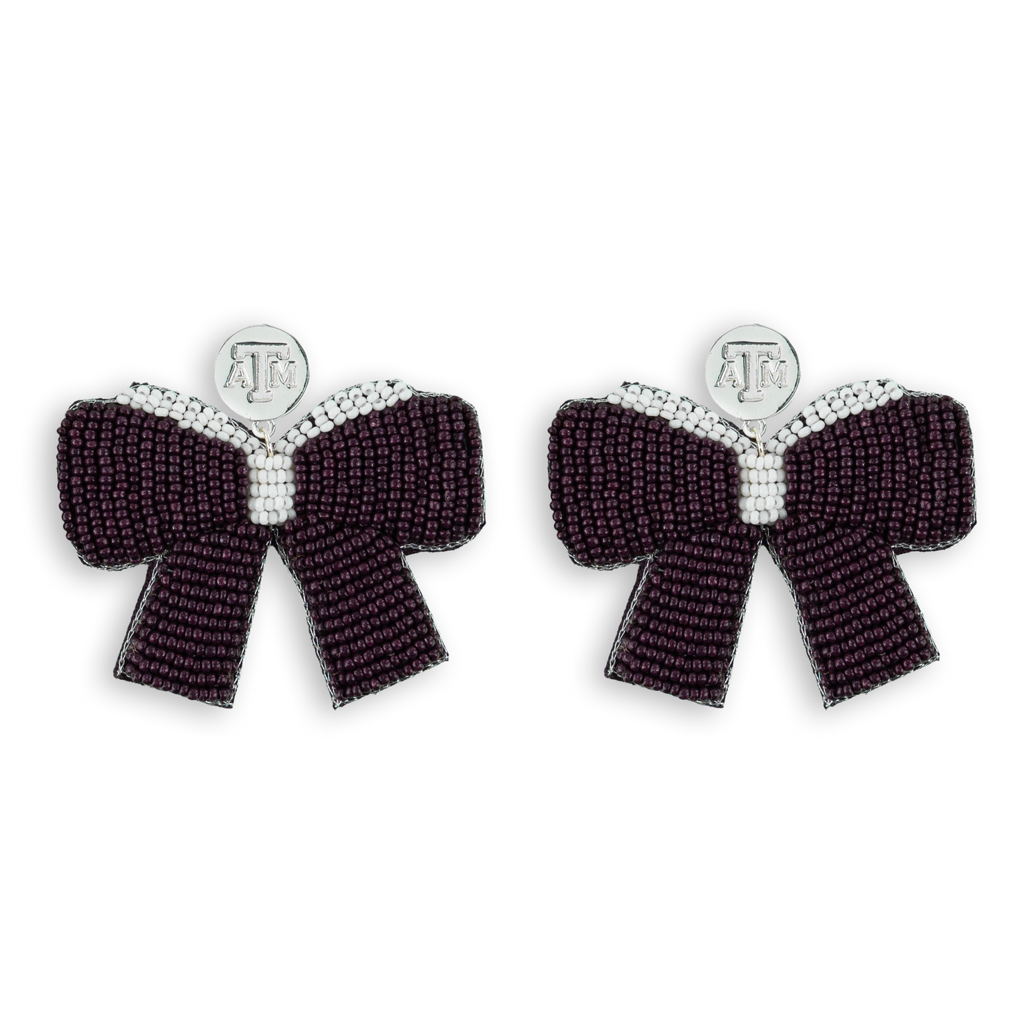 Maroon Carmen Bow Earrings