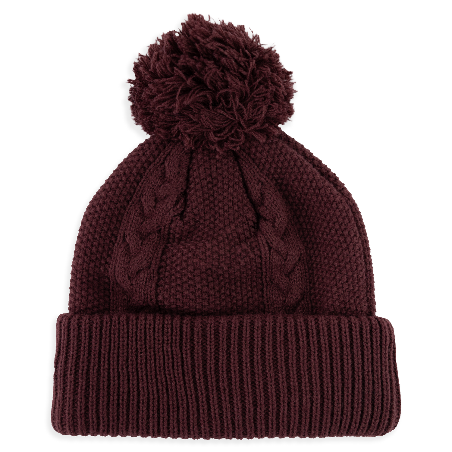 Texas A&M Youth Knit Cable Pom Beanie