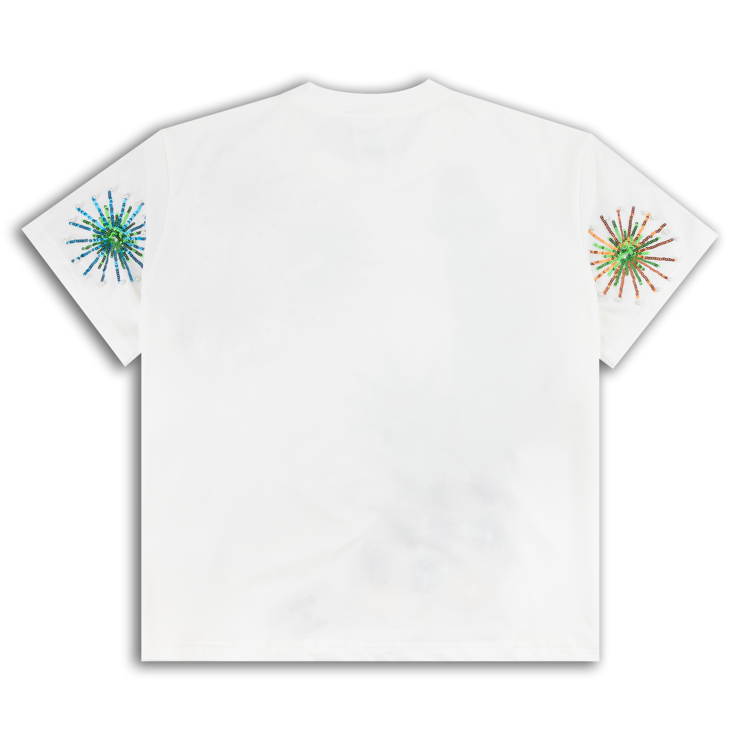 Queen of Sparkles Lady Liberty Firework White T-Shirt