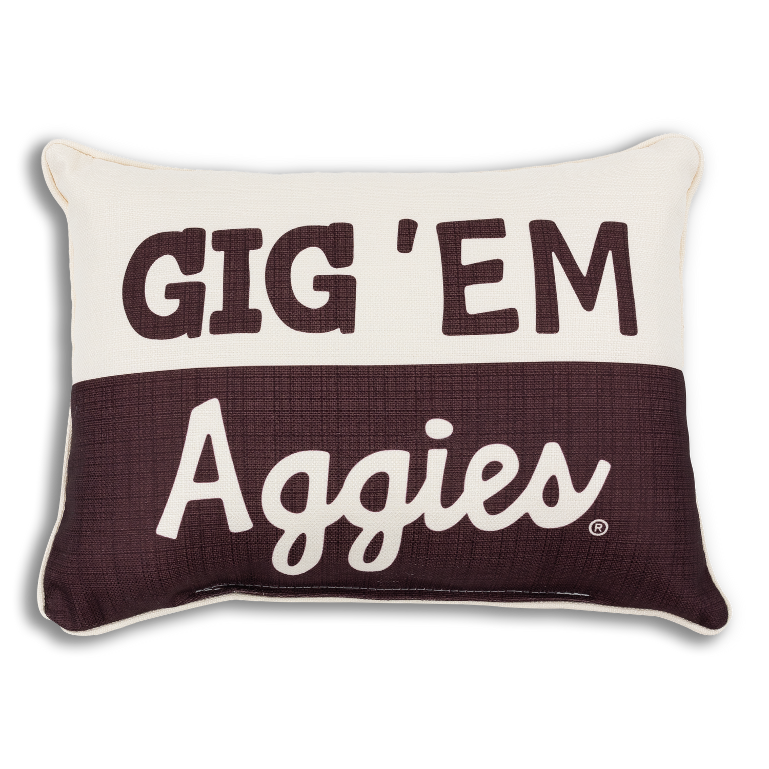 Gig 'Em Aggies Halftone Decorative Pillow