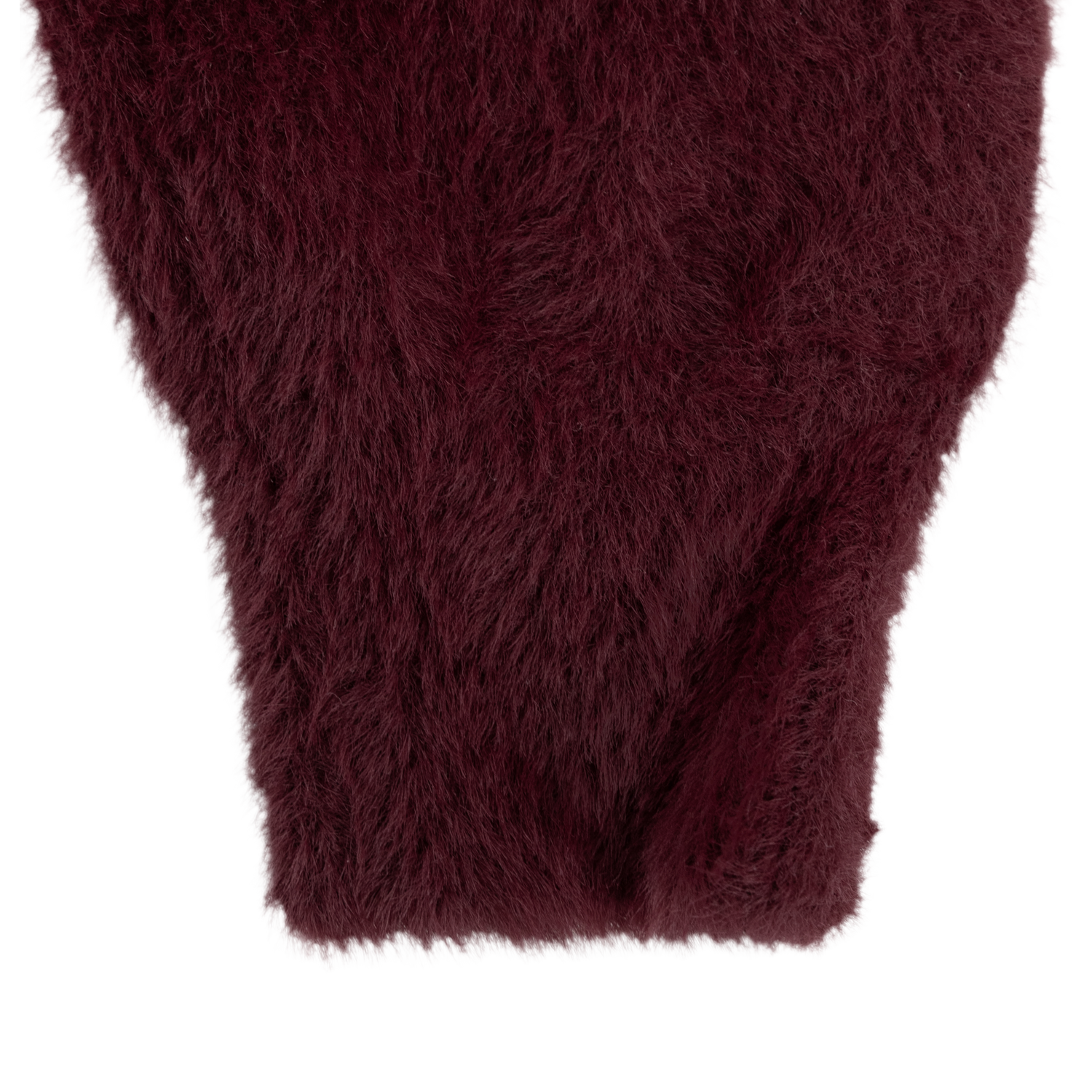 Maroon Fuzzy Cropped Cardigan