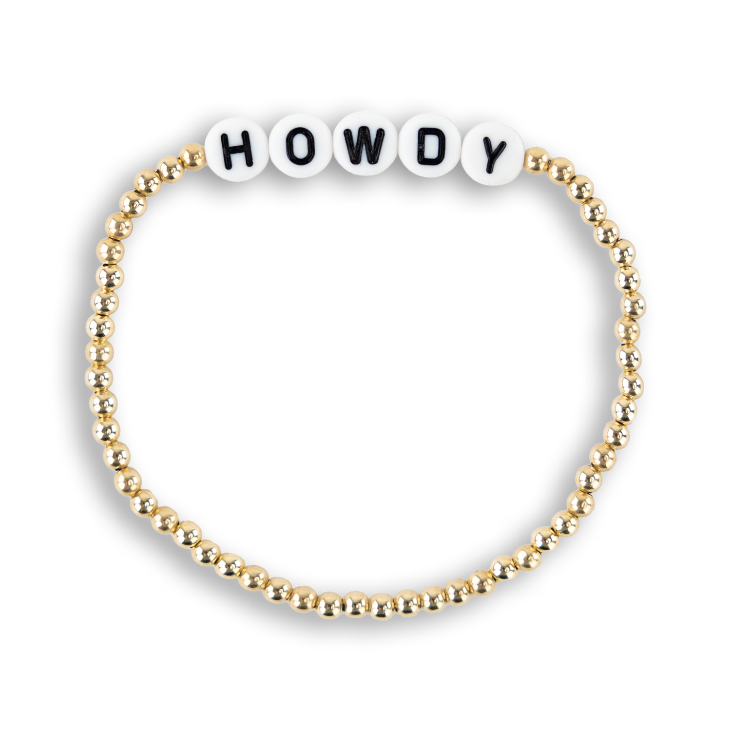 Gold Beaded Howdy Bracelet