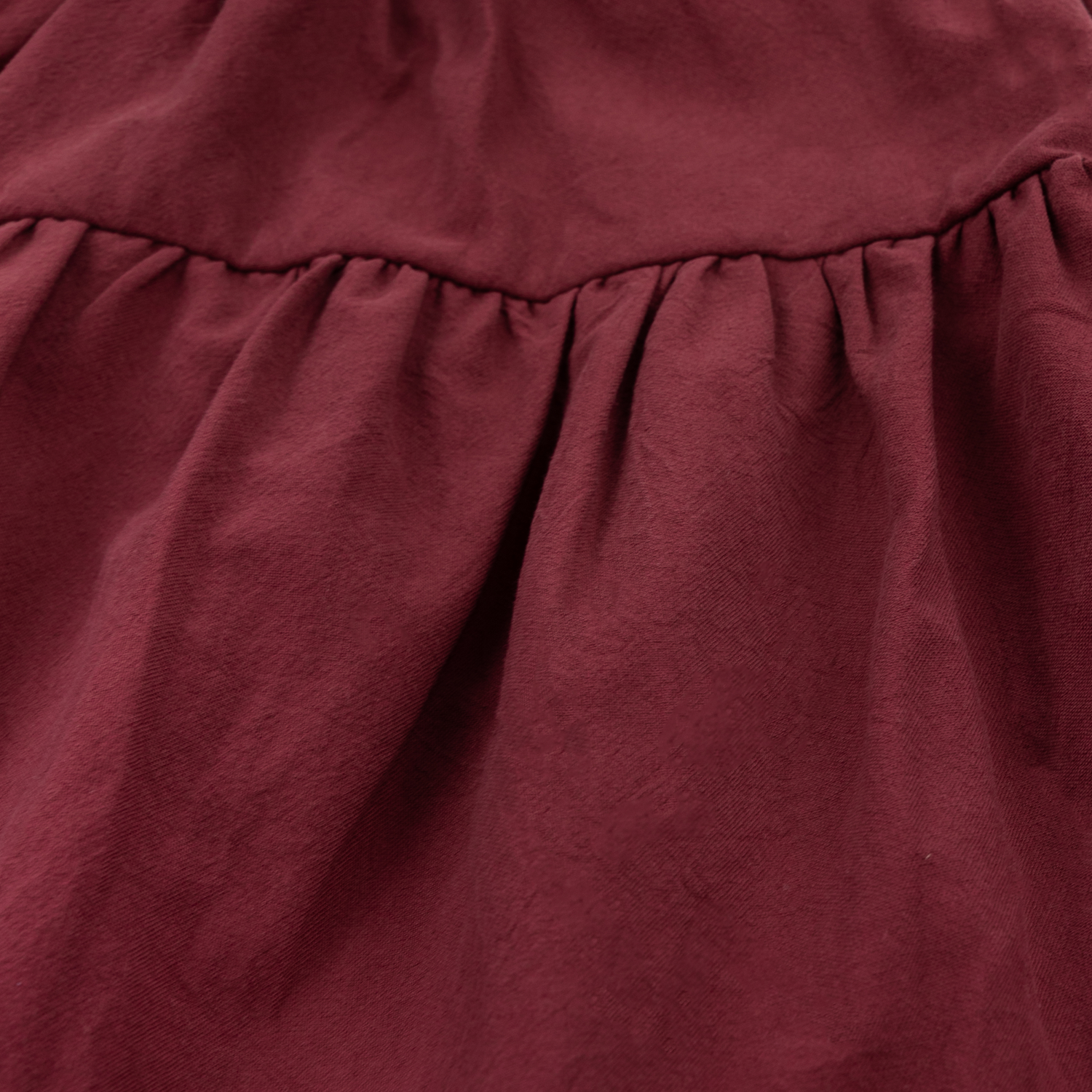 Three Tier Tank Maroon Youth Dress