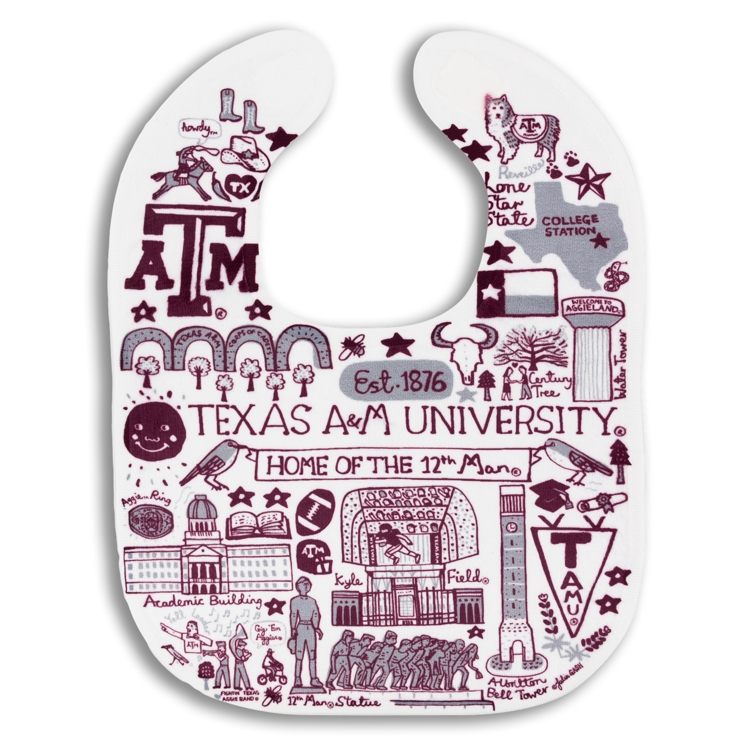 Texas A&M Julia Gash Baby Bib