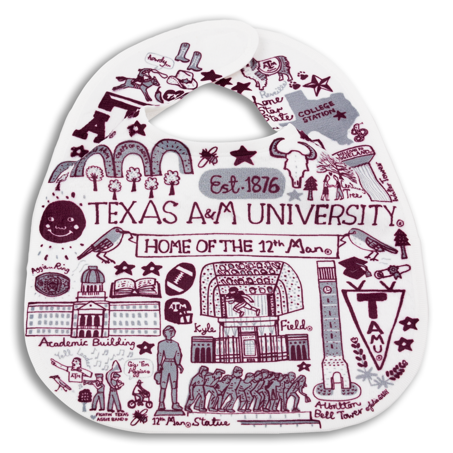 Texas A&M Julia Gash Baby Bib