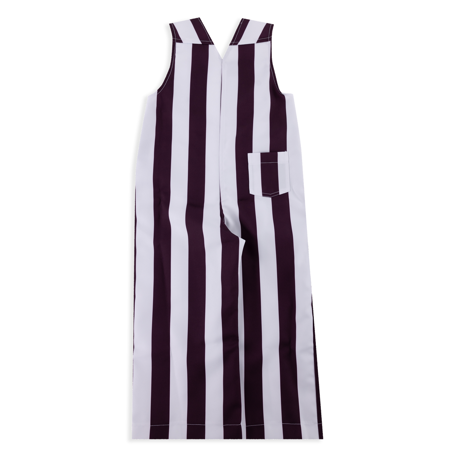 Team Toddler's Maroon Striped Overalls