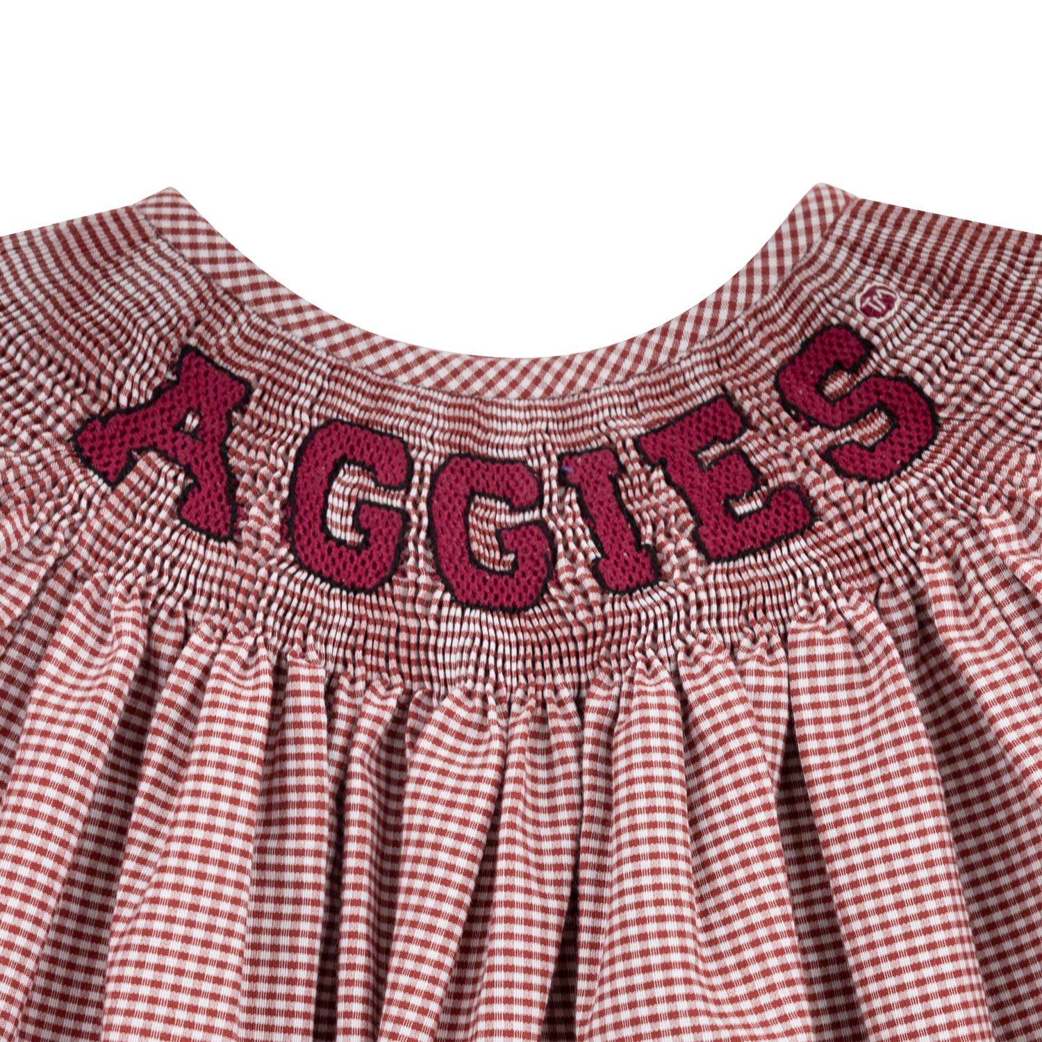 Olivia Toddler Mini Check Bishop Maroon & White Gingham Dress