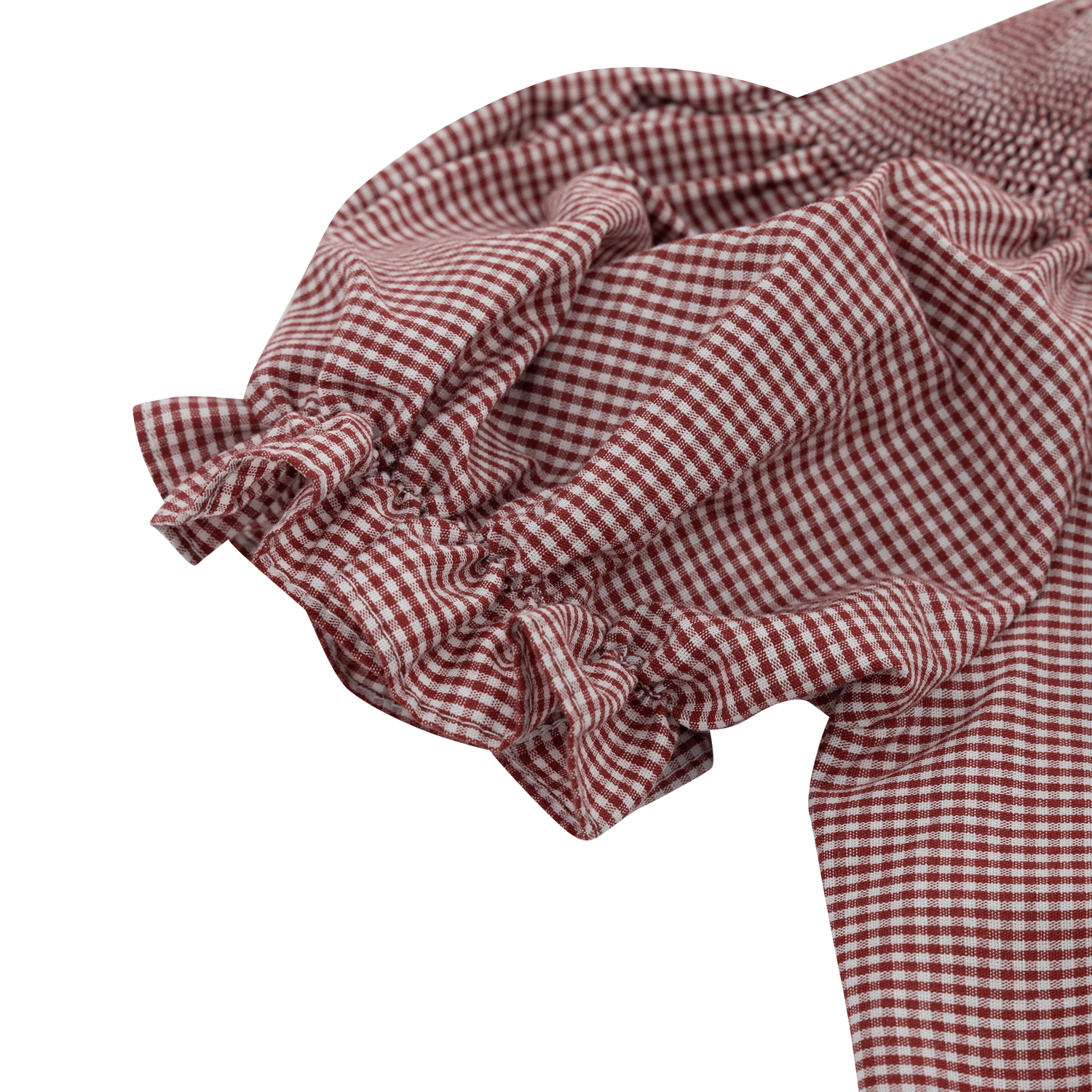 Olivia Toddler Mini Check Bishop Maroon & White Gingham Dress