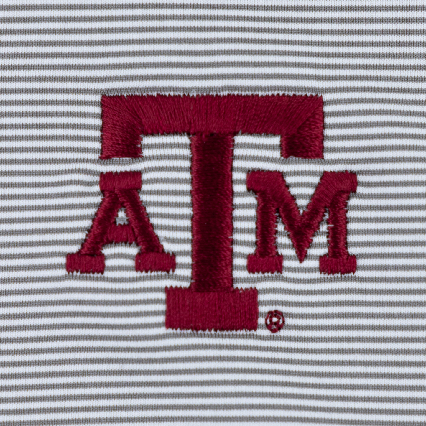 Texas A&M Gray Pinstripe Performance Polo