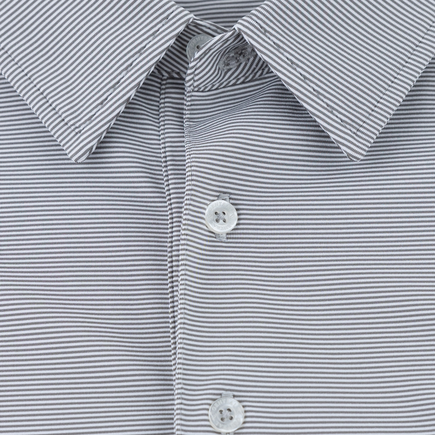 Texas A&M Gray Pinstripe Performance Polo