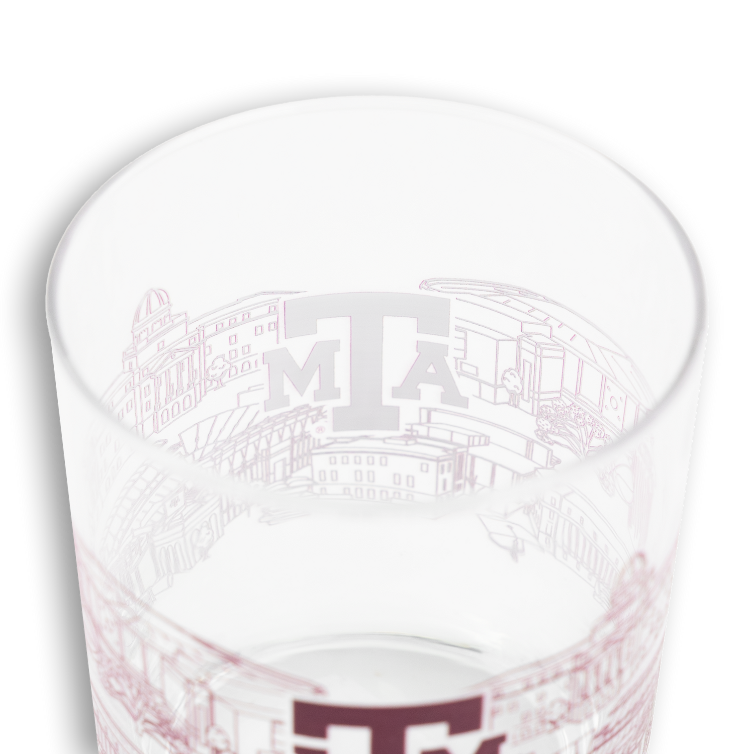Texas A&M Campus Whiskey Glass