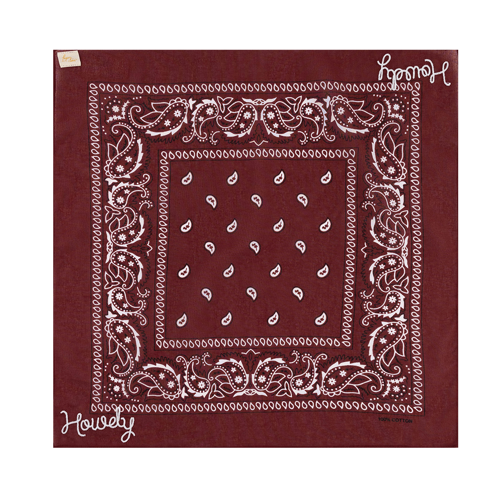 Layerz Howdy Embroidered Bandana Frilly - Maroon