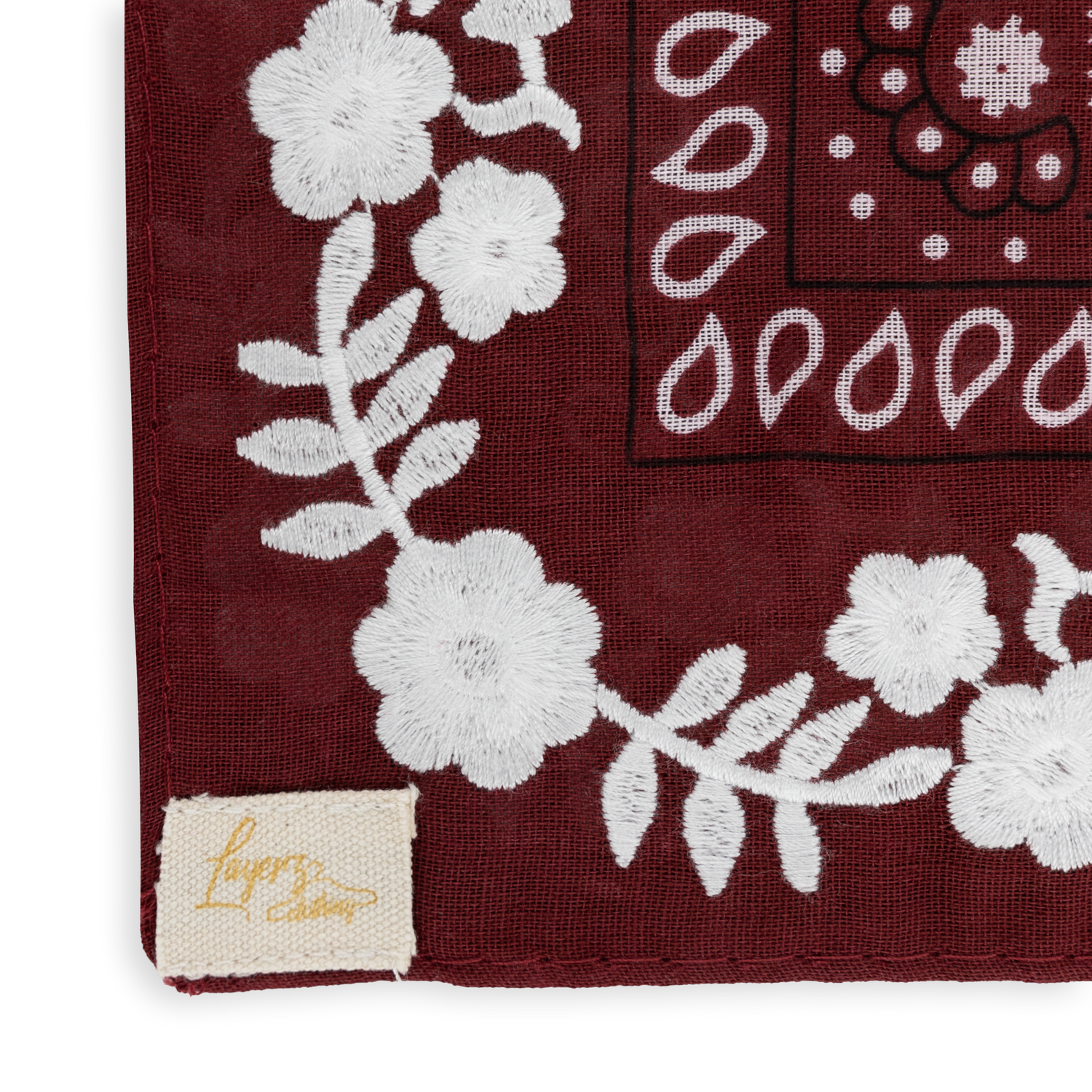 Maroon Embroidered Frilly