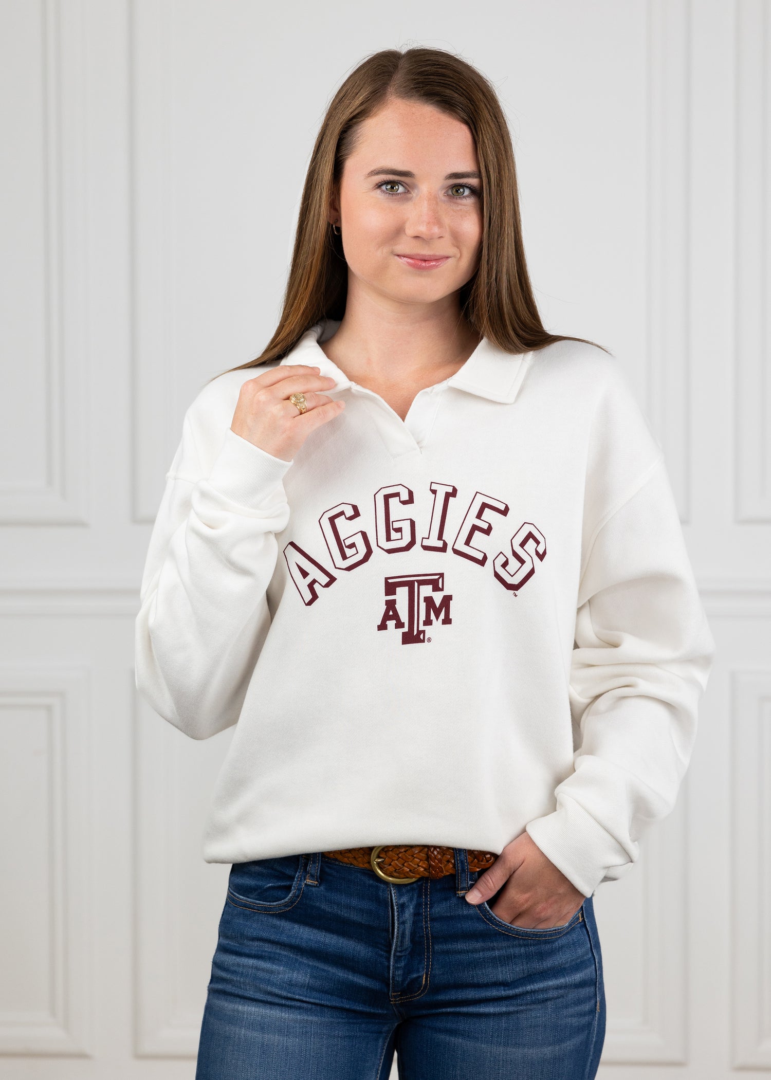 Texas A&M Victory Springs Cropped Top