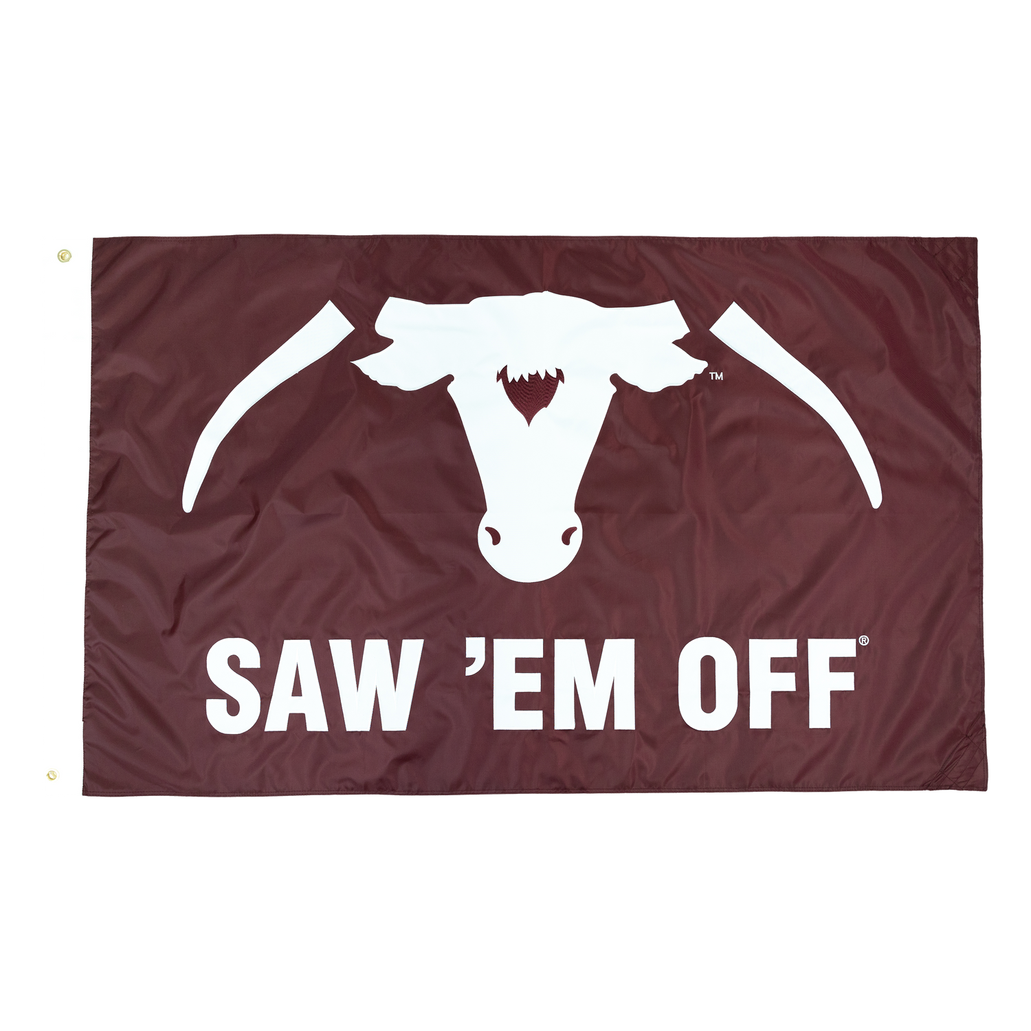 Saw Em Off Embroidered Double Sided Flag