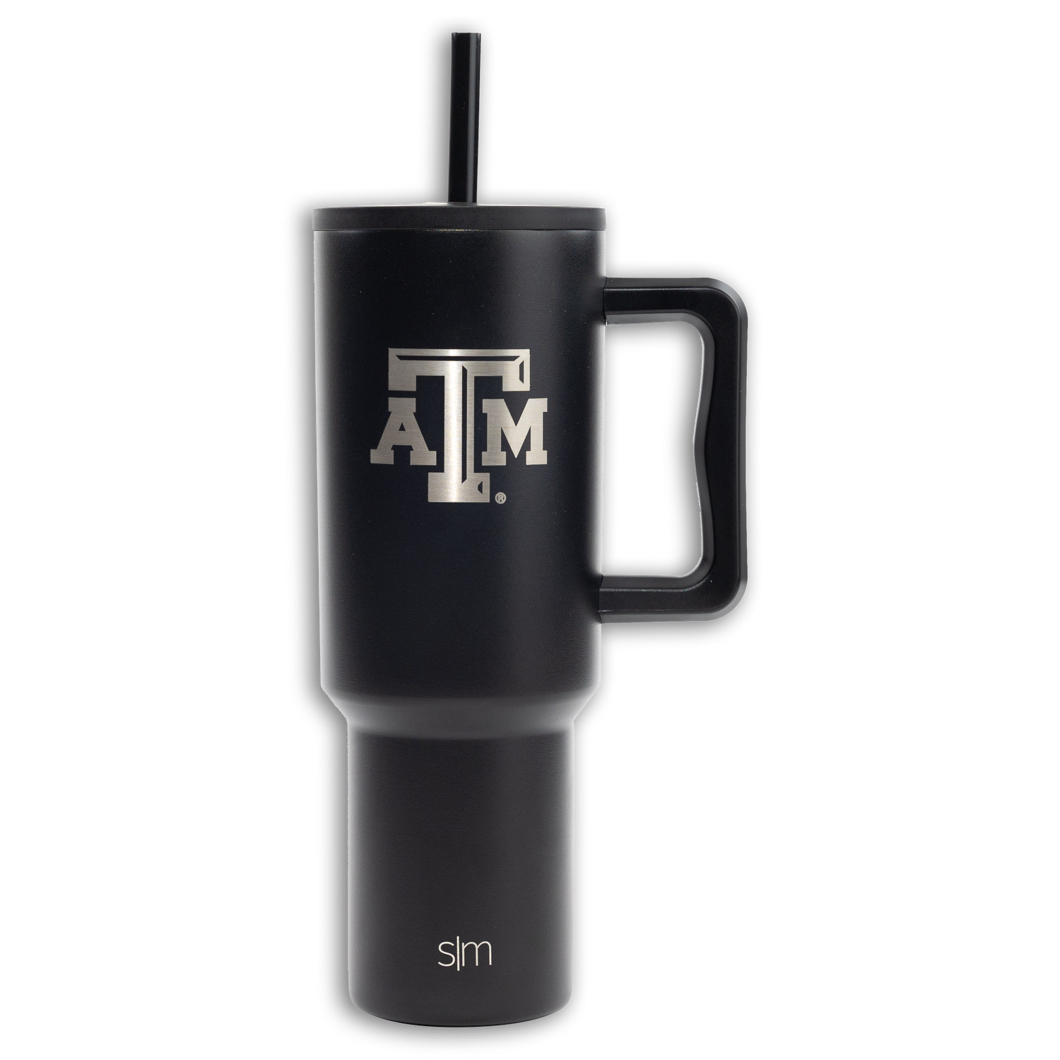 Texas A&M Simple Modern ATM Logo Black Trek Tumbler 40oz