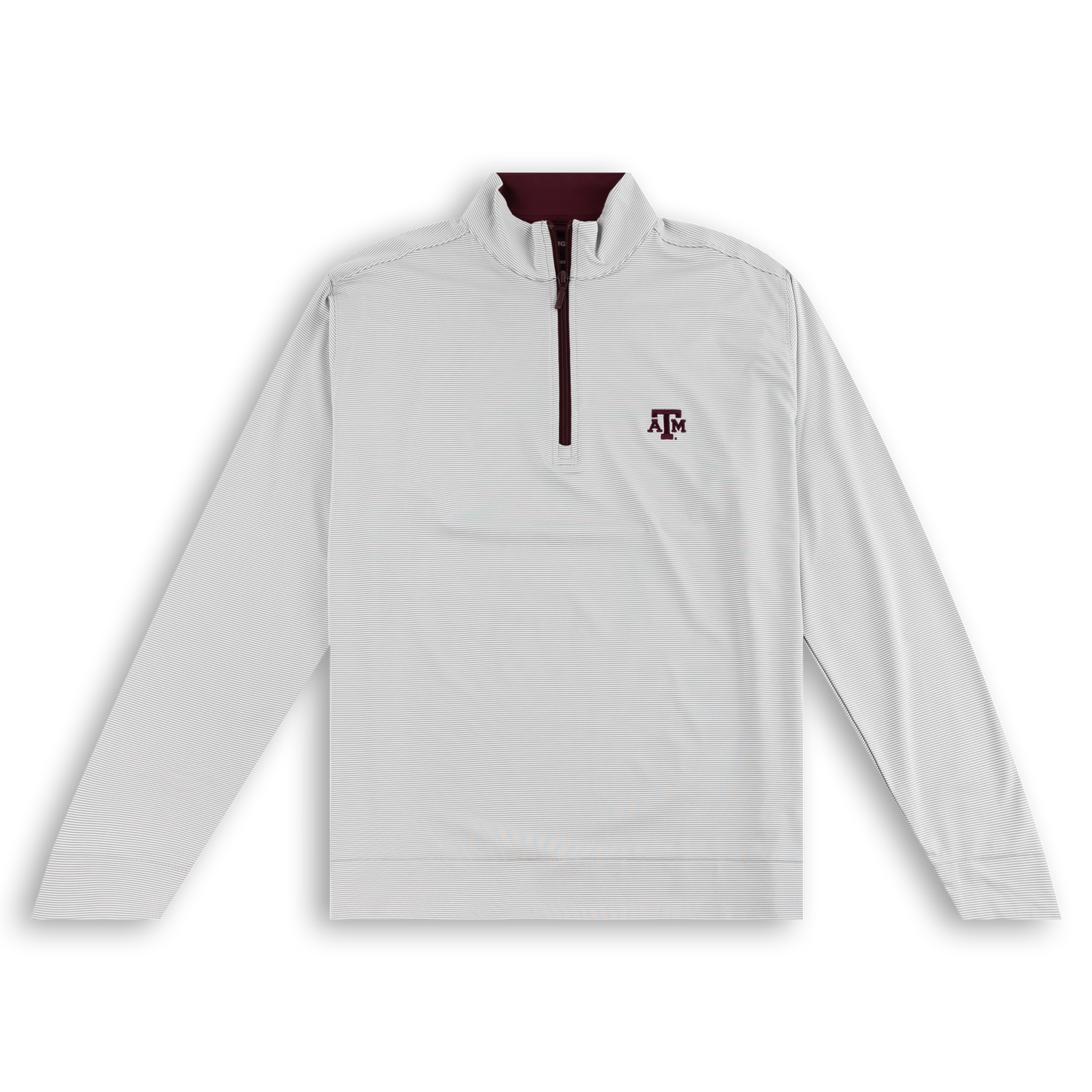 Texas A&M Gray Performance Striped Quarter Zip