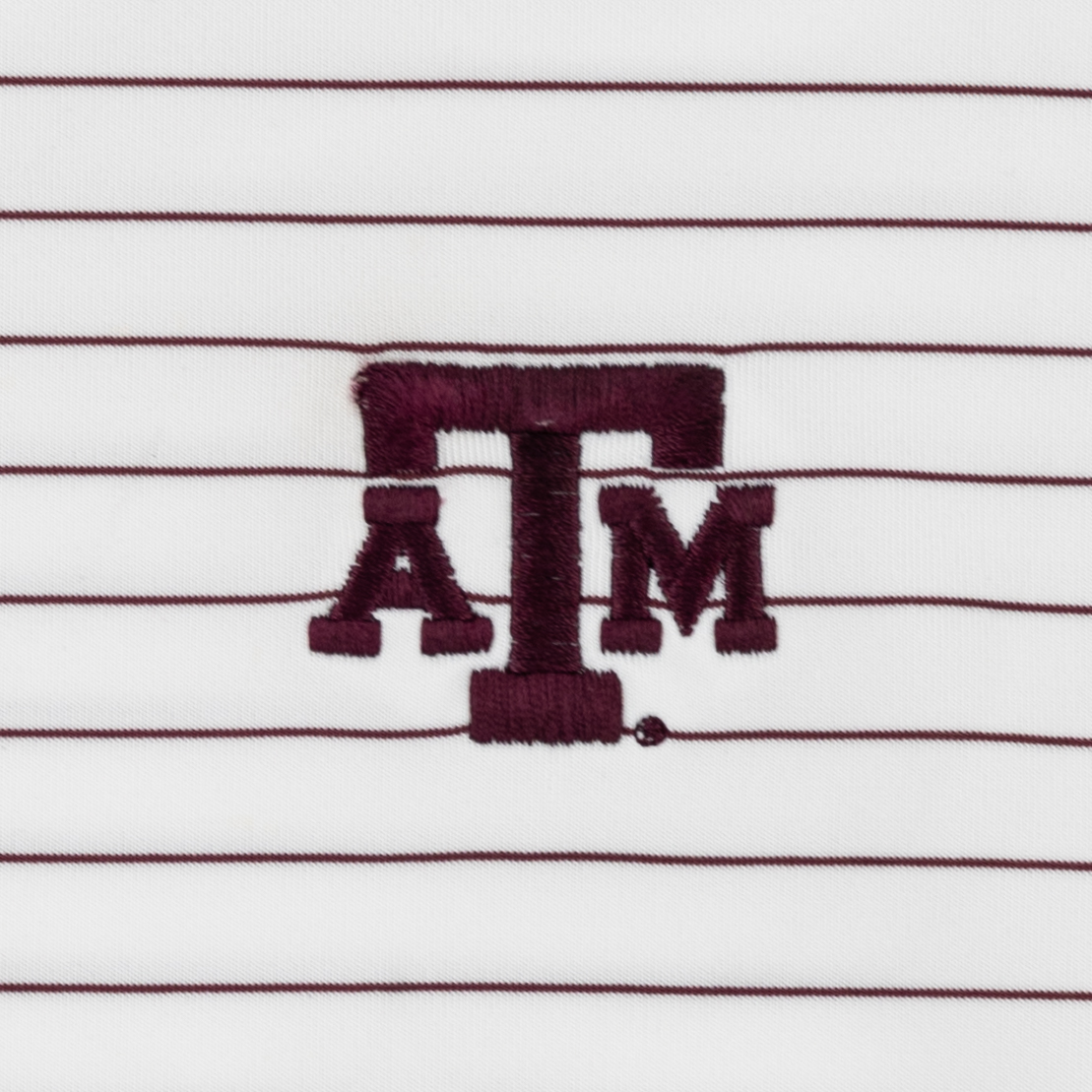Texas A&M Wide Striped Performance Polo